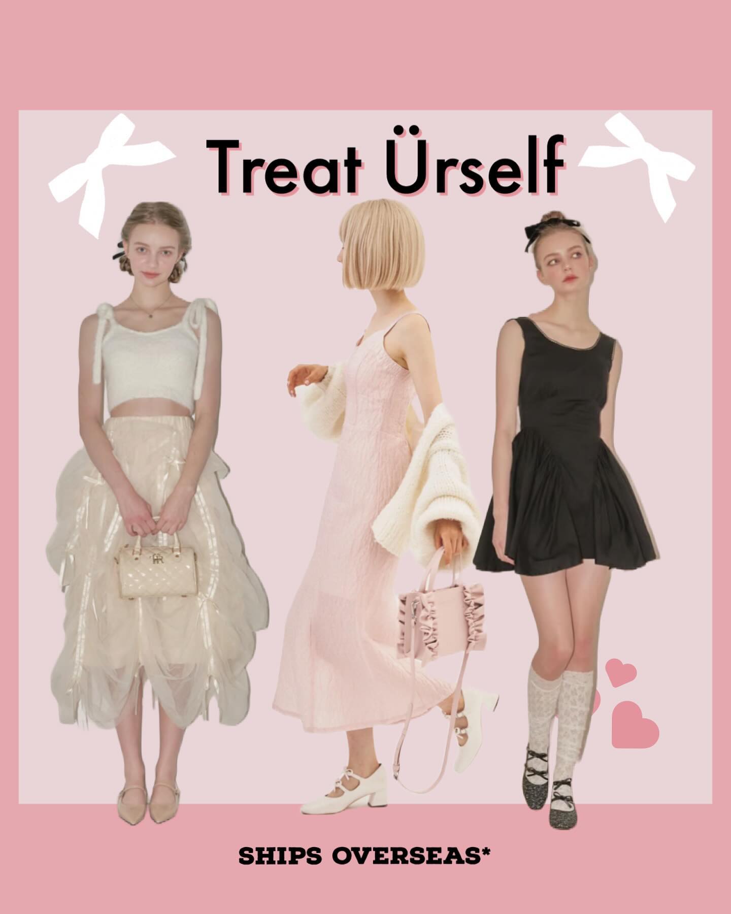 Coquette girls listen up 🚨🎀

One of my personal favorite brands carrying all you need to fulfill your Coquette girl dreams. 

Treat Ürself is a Japanese brand that constantly comes out with viral clothings. Constantly having sold out products, and known for having cute clothes with ribbons, ruffles, and sparkles🎀 

They offer overseas shipping for price of ¥4,500 yen 

Website:https://treaturself.shop
———————————————————————————————
In this account,
We provide fashion and beauty trend information from Japanese Magazines, Social Media, News.

See other posts→pink.cosme

———————————————————————————————
#jfashion #japanesefashion #coquette #girly #coquetteaesthetic #coquettefashion #japan #fashion #fashiongirl #discoverunder1k #fashiontrends #springstyle #springfashion