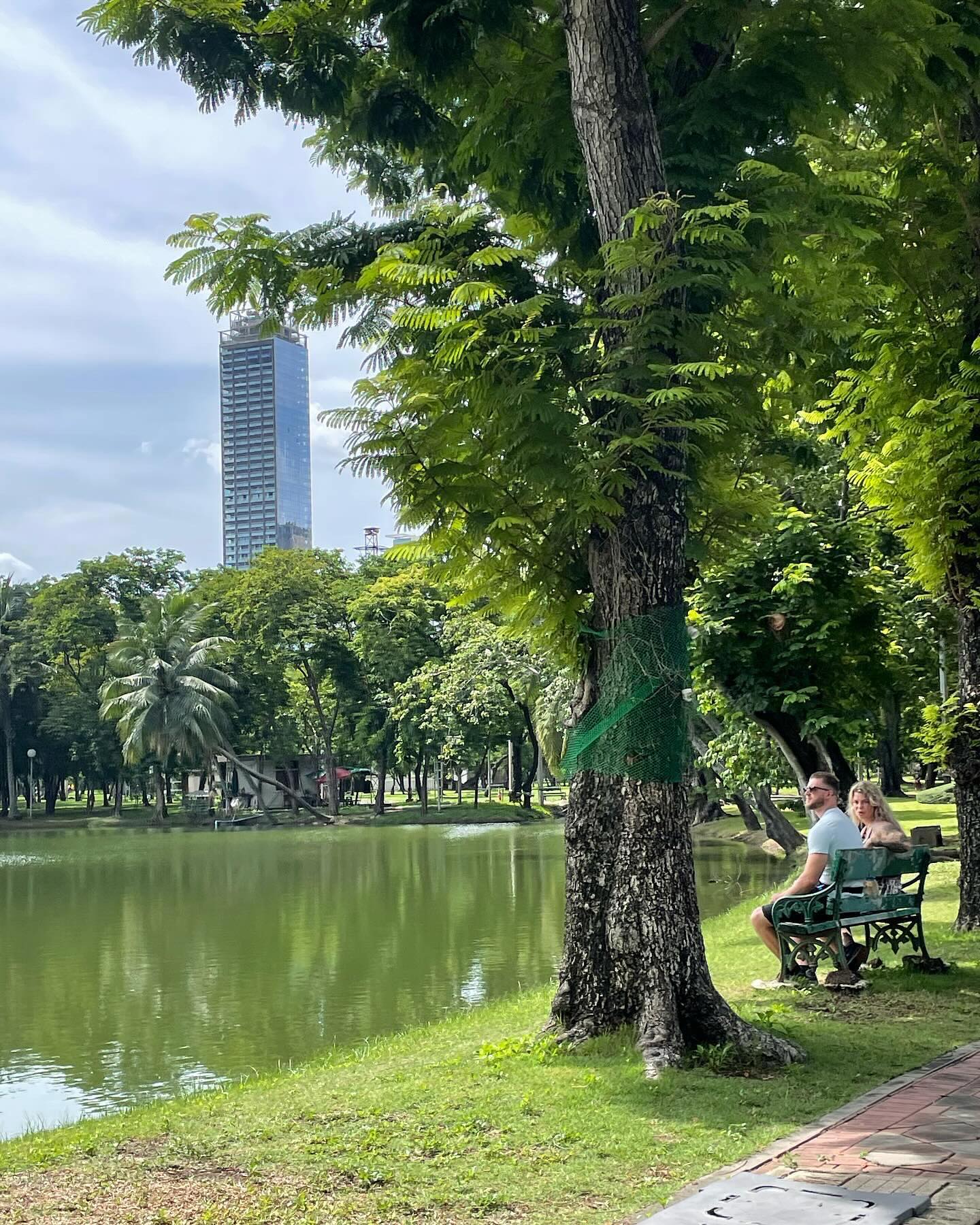 룸피니파크에서 #물왕도마뱀 🦎 봐따💚