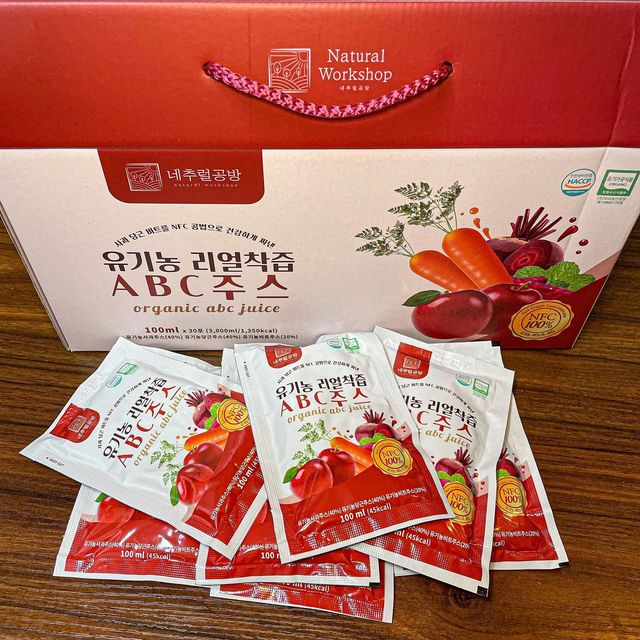 관주|음식노트 on Instagram: "#광고 #ABC주스 네추럴공방에서 유기농 리얼 착즙 abc주스가 나왔습니다!!! abc주스는 몸에 좋다고 많이 알려져있는데 거기에다가 100%유기농 원물만 사용된 abc주스라