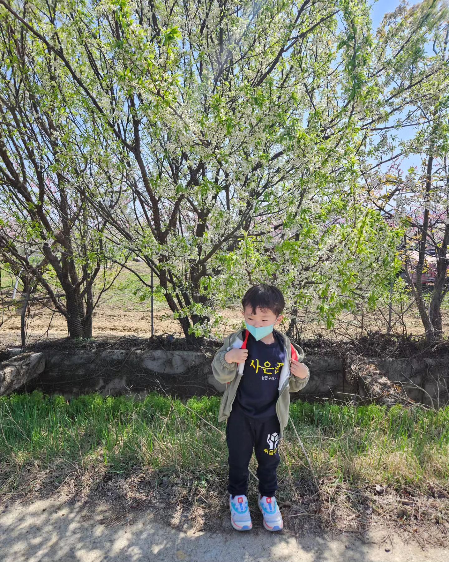 #우리아들다컷네❤️ #30분넘게걸음 
#가는길에사진찍고 
힘들텐데 혼자서도 잘 걷고..업어줄까? 하니 아니라고 빨리오란다🤣🤣
#송이조각공원가는길  #걸어서가는길 #송이조각공원놀이터🎈

#사은품_남편구매시1+1  #이아이는교환및반품이안됩니다