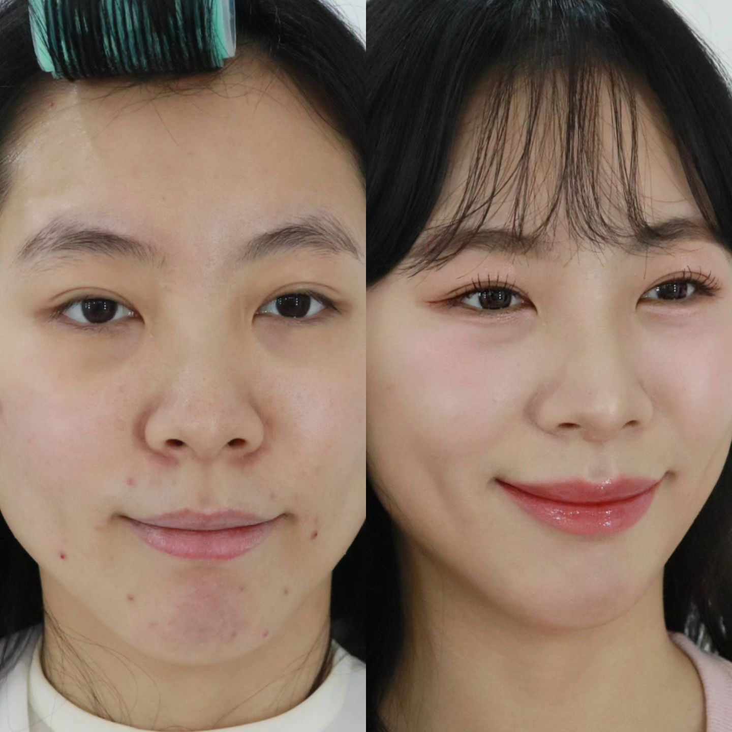 오랜만의 비포애프터🌿

메이크업 할땐 항상 얼굴에서 가장 포인트되는 부분을 끝까지 살리려고 노력하는데
슬기님은 피부톤이 정말 맑고 예뻤어요
이 느낌 그대로 화사하게 핑크 메이크업해드렸습니다✨️
브라운 섀도우로 아이라인 대신 확장해주고
립은 평소 바르시는 코랄 핑크로 촉촉하게 마무리해드렸어요

𝐼𝑟𝑎𝑒 이래

𝑇𝑜 𝑏𝑒 𝑚𝑒, 내가 되는 시간