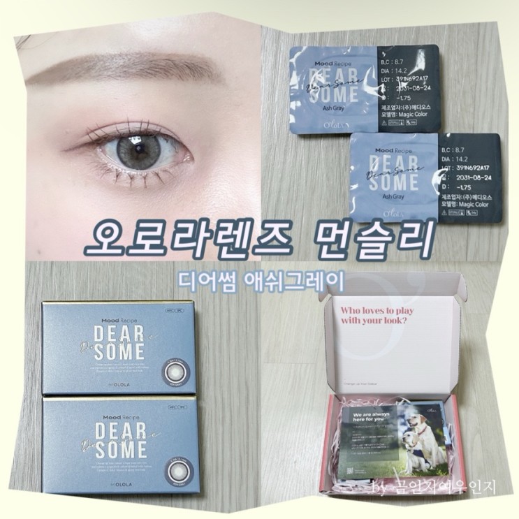 오로라렌즈 디어썸 애쉬그레이 | 오로라렌즈 4번째 리뷰