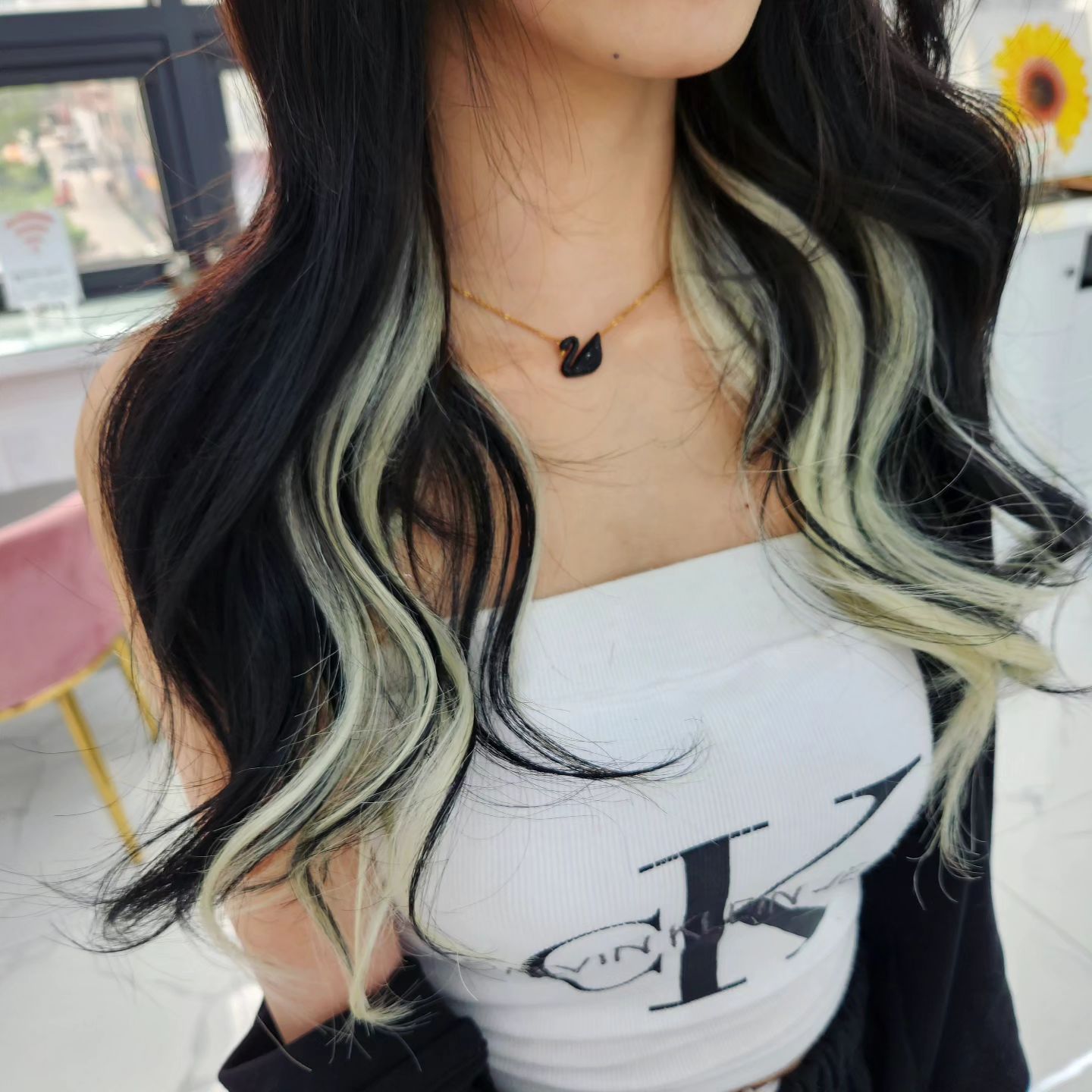 #포인트붙임머리 
#옴브레붙임머리 
#붙임머리리터치
#김포붙임머리
#구래동붙임머리