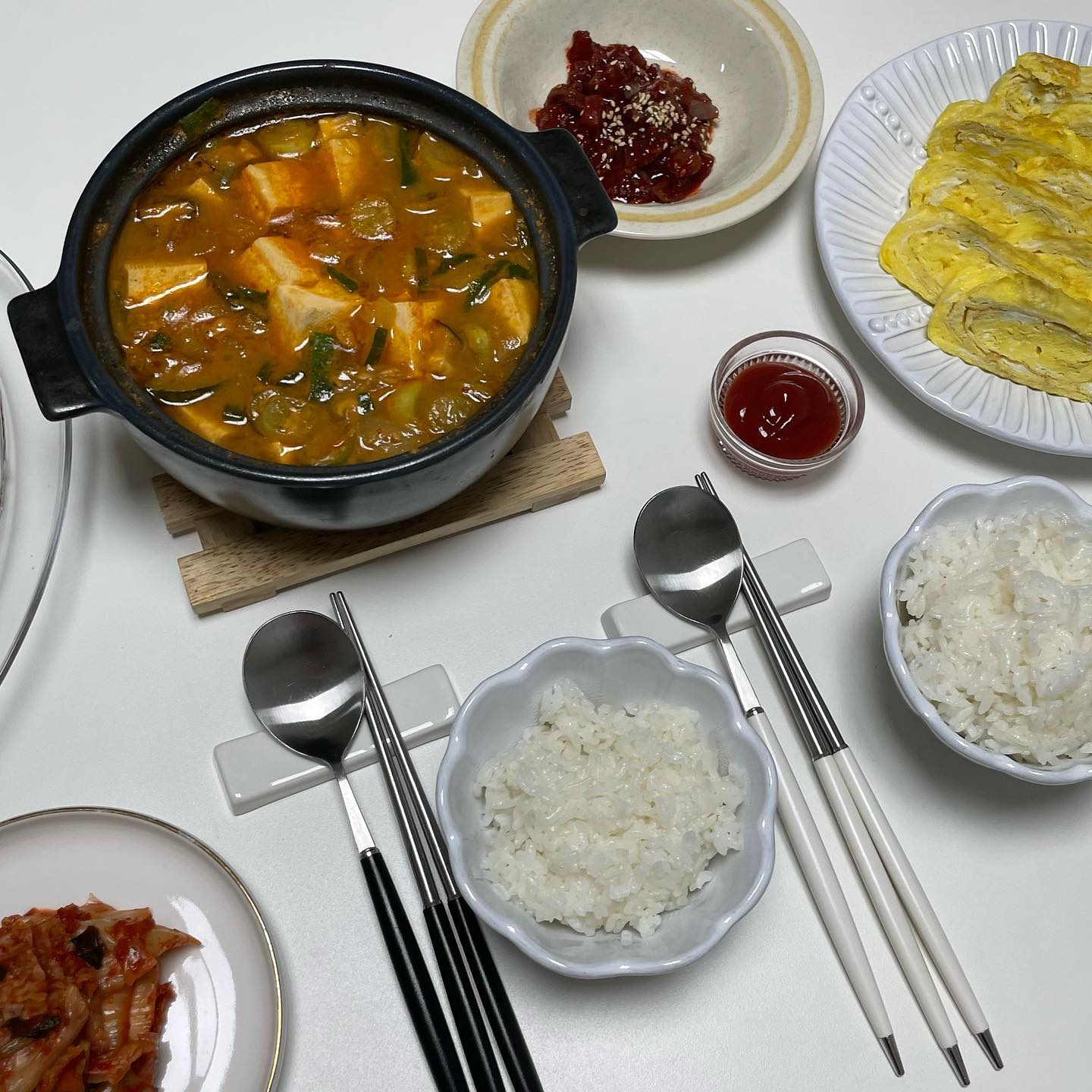 목요일저녁💛
#된장찌개
#계란말이
#낙지젓갈
