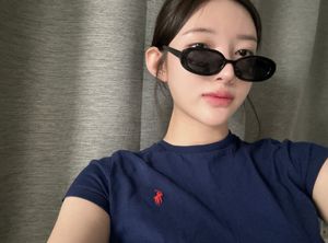 [SeeChic] 레트로 y2k 타원 경량 슬림테 자외선 차단 선글라스 S1