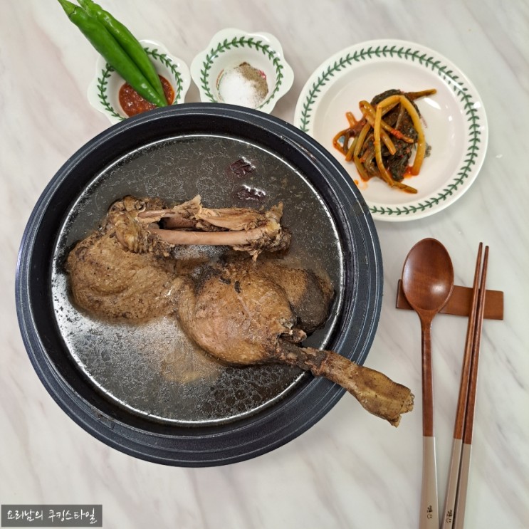 수비드 능이 오리백숙 백숙 능이백숙 낭만밥상 오리백숙