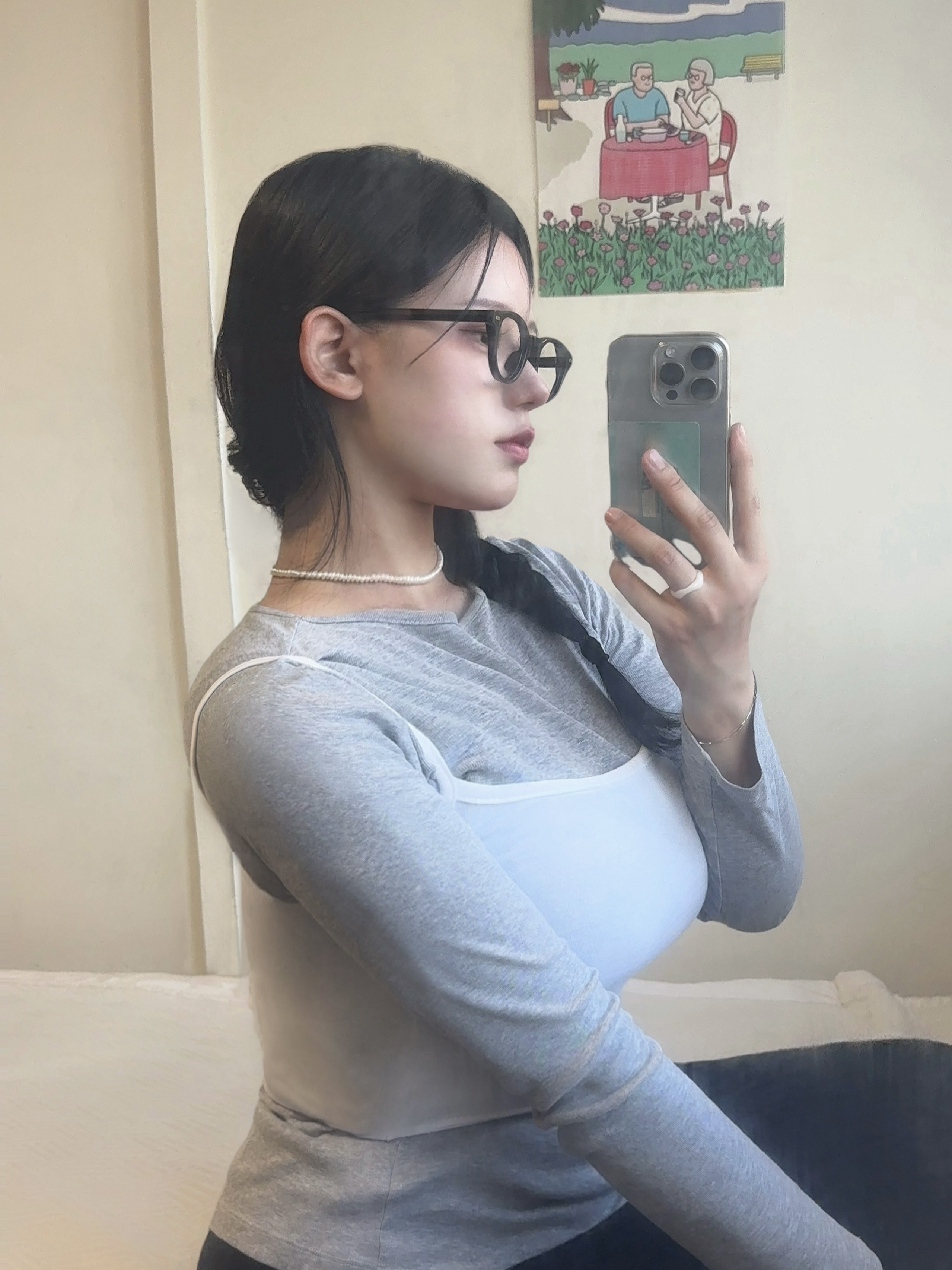 [SeeChic] 보스턴 라운드 타원 뿔테 안경