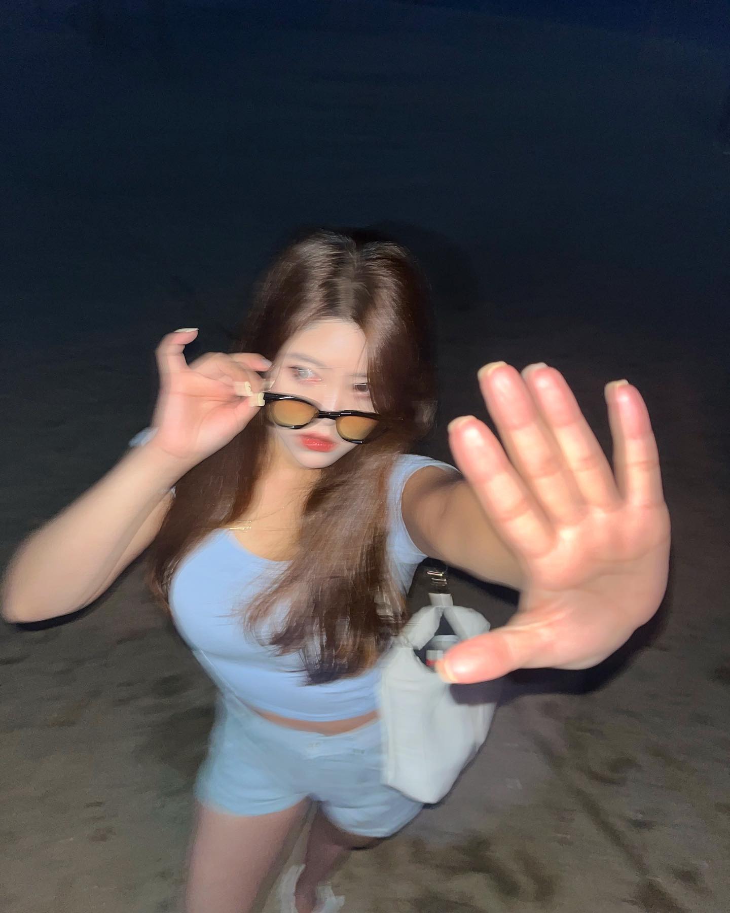 The day I saw the strawberry moon in the sea🍓🌕🌅🌊