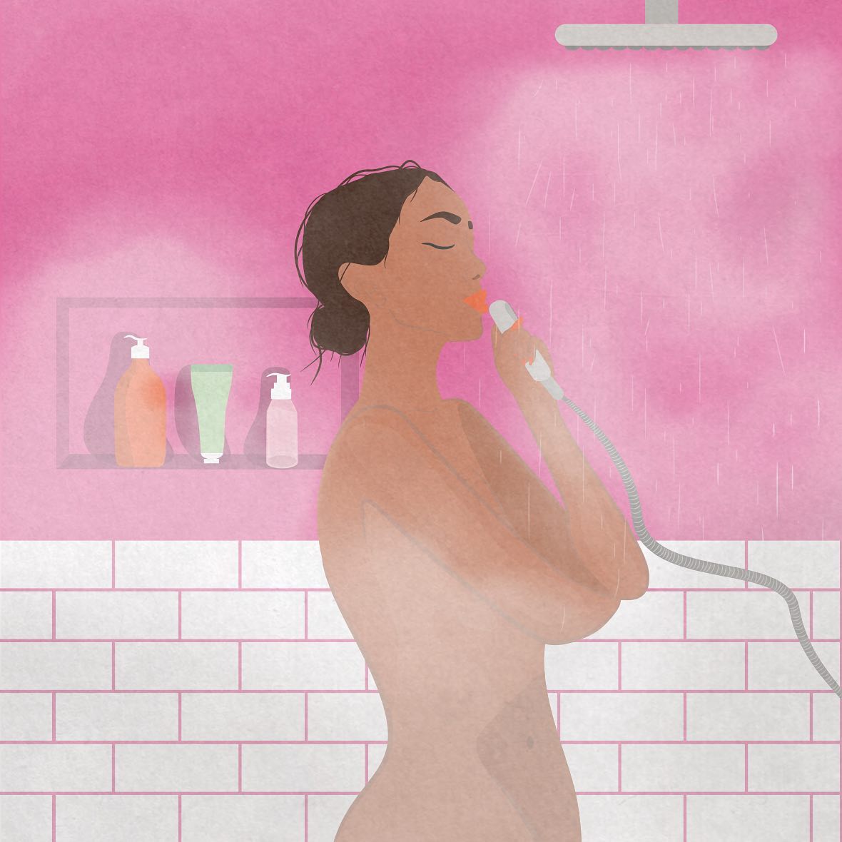 Cantando en la ducha. 
.
.
.
#ilustracion #illustration #diversity #diversidad #diseñografico #ilustração #socialmedia