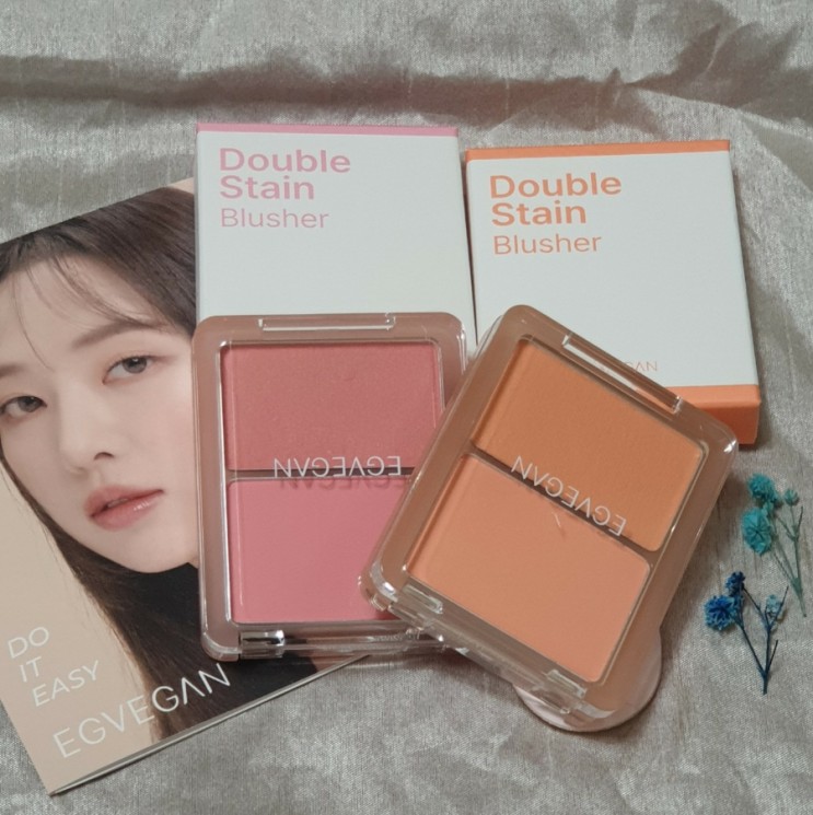 [이지비건] 더블 스테인 블러셔 / 01 블루밍 폼포니 02 블루밍 피오니 / 블러셔 추천 / 웜톤 쿨톤