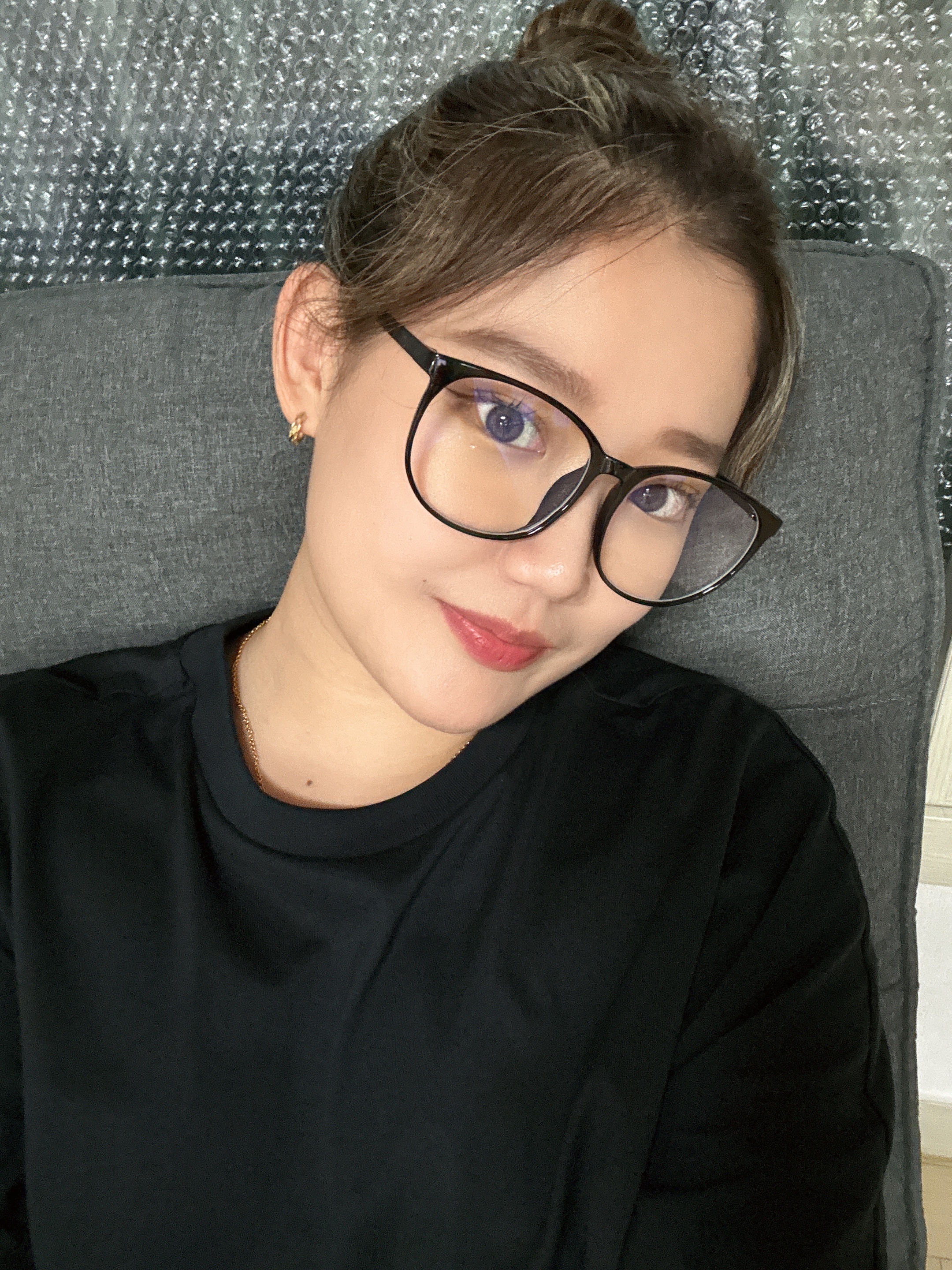 [SeeChic] 라운드 오버사이즈 투명 패션 경량 뿔테 블루라이트 차단 안경 G3
