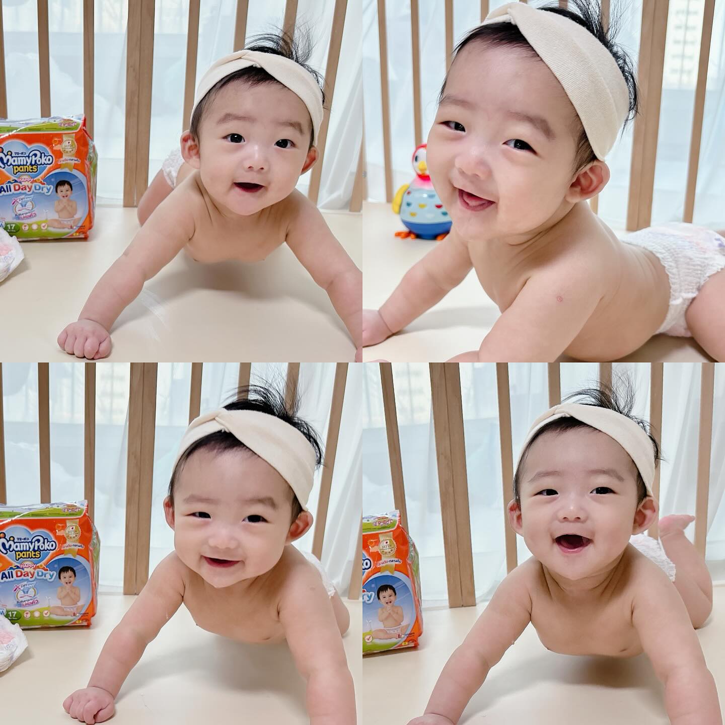 💖ㄱㅇㅇ💖
둘째라 그런지 성장속도가 엄청 빠른 하미니〰
77일차에 뒤집고 5개월진입하니 무릎꿇고 부릉부릉🚗..!

마미포코 해피 데이 & 나이트는 남아 , 여아 구분없이 
모두 사용가능하고 최대 8시간 낮과 밤 모두 사용이 가능해
흡수력 너무 좋고 팬티형으로 아기가 활동하기 너무 편해서
온 집안을 기어다니는 하민이가 착용하기에 너무 조아요💖〰

thanks_ cha._.kko