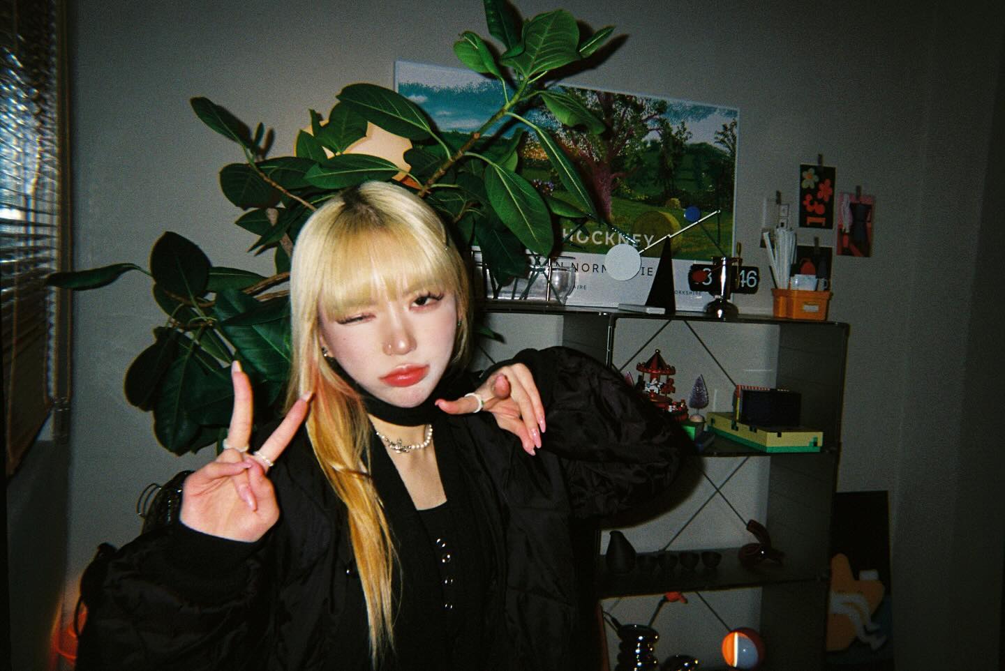 윙크랑 브이 안하면 죽는 병
