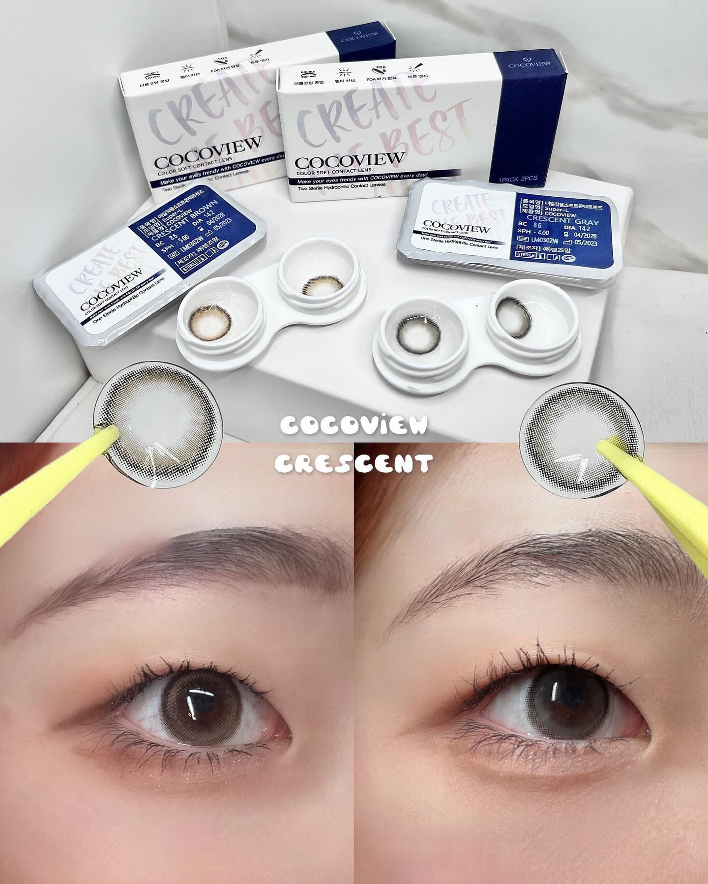 #협찬 #코코뷰서포터즈 #유콩리뷰 
은은한 여신 렌즈 추천👇🏻 코코뷰 크리센트 그레이&브라운 솔직후기❤️
_

▪️[코코뷰] 크리센트 브라운
- 한달용, G.DIA 13.3mm, 0.00~-8.00
▪️[코코뷰] 크리센트 그레이
- 한달용, G.DIA 13.3mm, 0.00~-8.00

🚨12.04~12.18 윈터 빅 세일🚨
최대 55% 할인율
렌즈 한 팩에 9,900원‼️

코코뷰 크리센트는 은은한 컬러감이 눈동자색을 자연스럽게 밝혀주면서
고급스러움과 우아함, 도도함을 더해주는 렌즈예요.💙

착용감은 말할 것도 없죠.🤭
저도 매일같이 코코뷰 렌즈만 끼고 있는데요.
매일 껴도 불편함 없이 편하게 착용할 수 있었어요.

13.3mm 적당한 빅사이즈 + 은은한 컬러감 + 부드러운 서클라인
👉🏻 ✨ 울먹 워터리 퓨어 렌즈 ✨

👇🏻크리센트 브라운👇🏻
✅따뜻하고 밝은 브라운
✅쿨톤도 잘 어울릴듯한 브라운렌즈
✅발색 강한 편

👇🏻크리센트 그레이👇🏻
✅푸른끼 없이 부담 없는 그레이 컬러
✅웜~쿨 모두 가능할 듯
✅보이는 그대로 발색
_

#코코뷰렌즈 #코코뷰 #렌즈추천 #cocoview #데일리렌즈 #데일리렌즈추천 #코코뷰먼슬리렌즈 #코코뷰컬러렌즈 #브라운렌즈추천 #그레이렌즈추천 #브라운렌즈 #그레이렌즈 #렌즈온라인구매 #온라인렌즈 #코코뷰크리센트