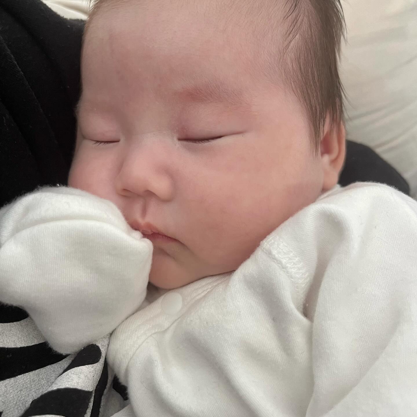귀여운기염둥이 +47
복튼이가 기특하게도 통잠을 잤네여😁
낮잠많이안자고 막수를 좀더 줬더니 밤잠을 길게잤나

찡찡이기는 하지만 새벽에깨서 강성울음 한번없는 착한순둥이
낮잠은 아직 엄마품이 좋은 꼬맹이 손탄다고 다들하지만
이때아니면 언제안아줘🥹소즁 마구안아줄거야

앞으로도 잘부탁해 🫶🏻 #baby #47일