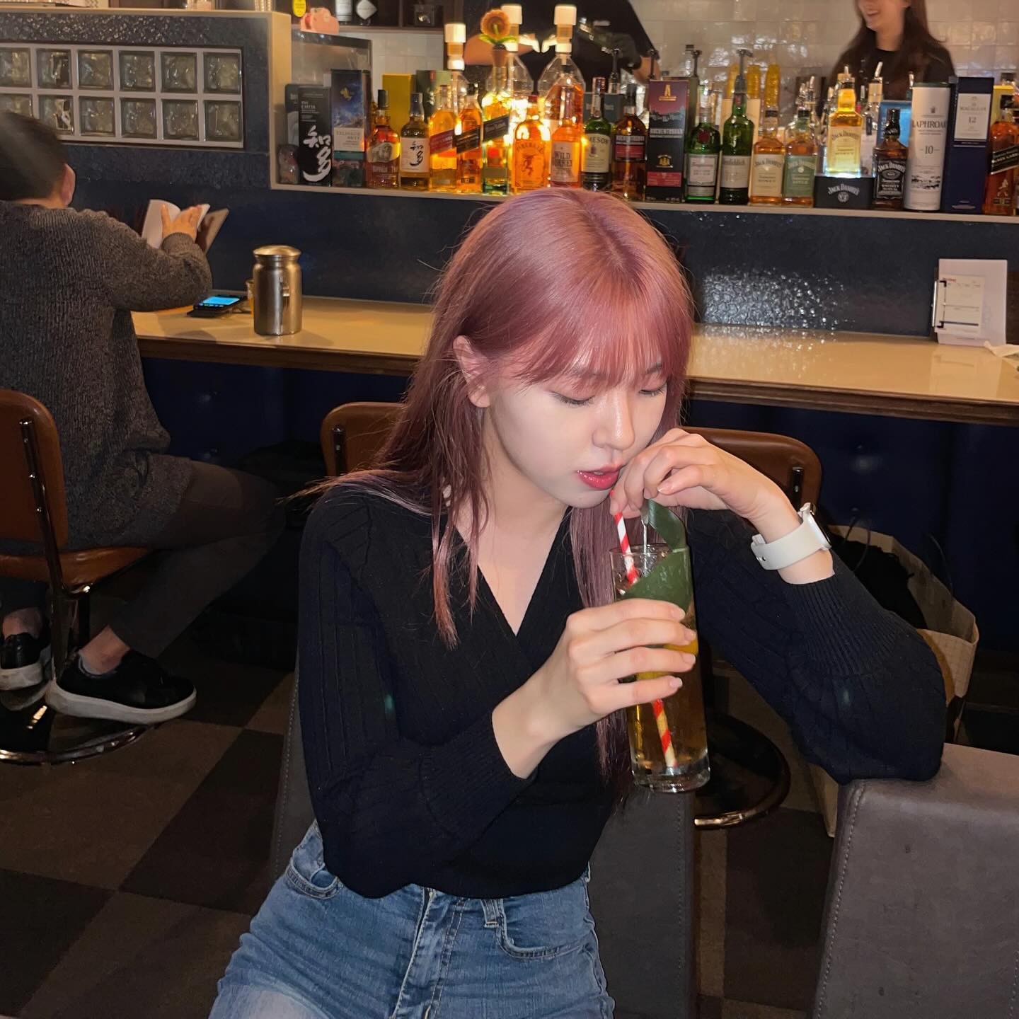 핑크 머리 어떤데
염색은 모두 금손 제유쌤한테✨💖