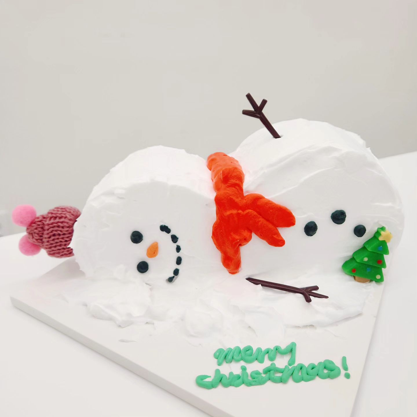 내가만든 눈사람케이크⛄️🍰