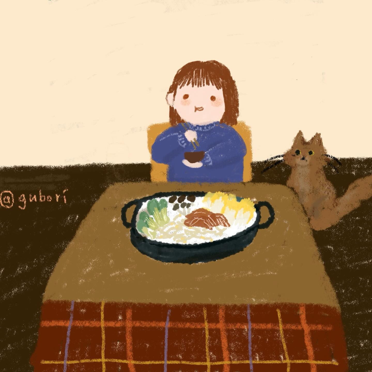 겨울엔 전골❤️
#겨울요리
#전골#음식일러스트 #음식그림