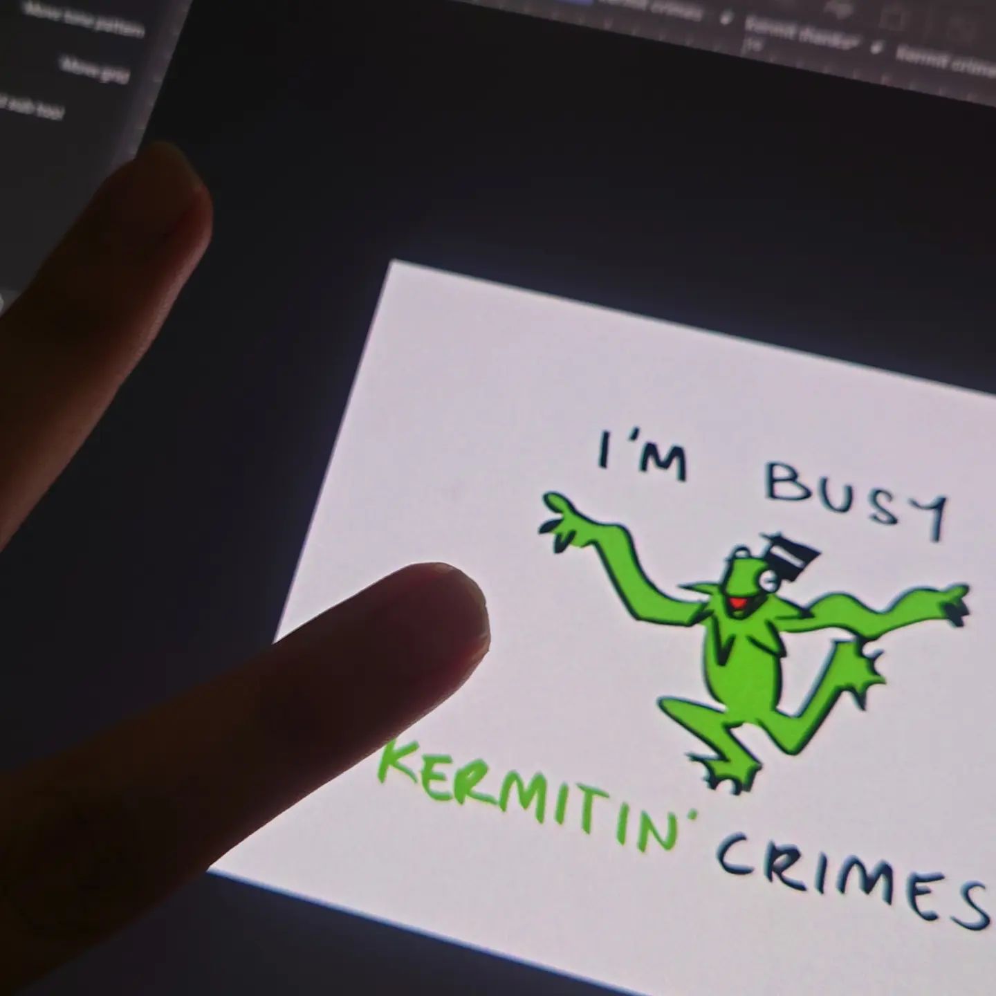 kermit crimes tote bags comin soon
pls comment for engagement ty 🐸