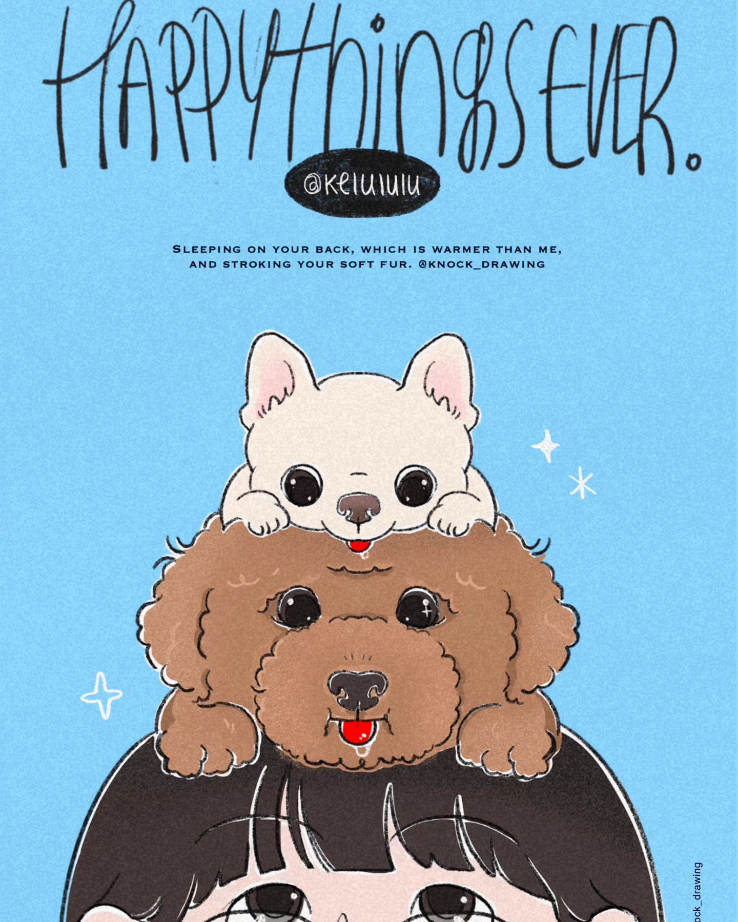 금손 작가knock_drawing 
이번에 엽서랑 포스터용 그림도 너무 귀엽게 나왔다🥰
인쇄물 도 빨리 나오면 좋겠다🤩
#일러스트 #강아지일러스트 #귀여운강아지