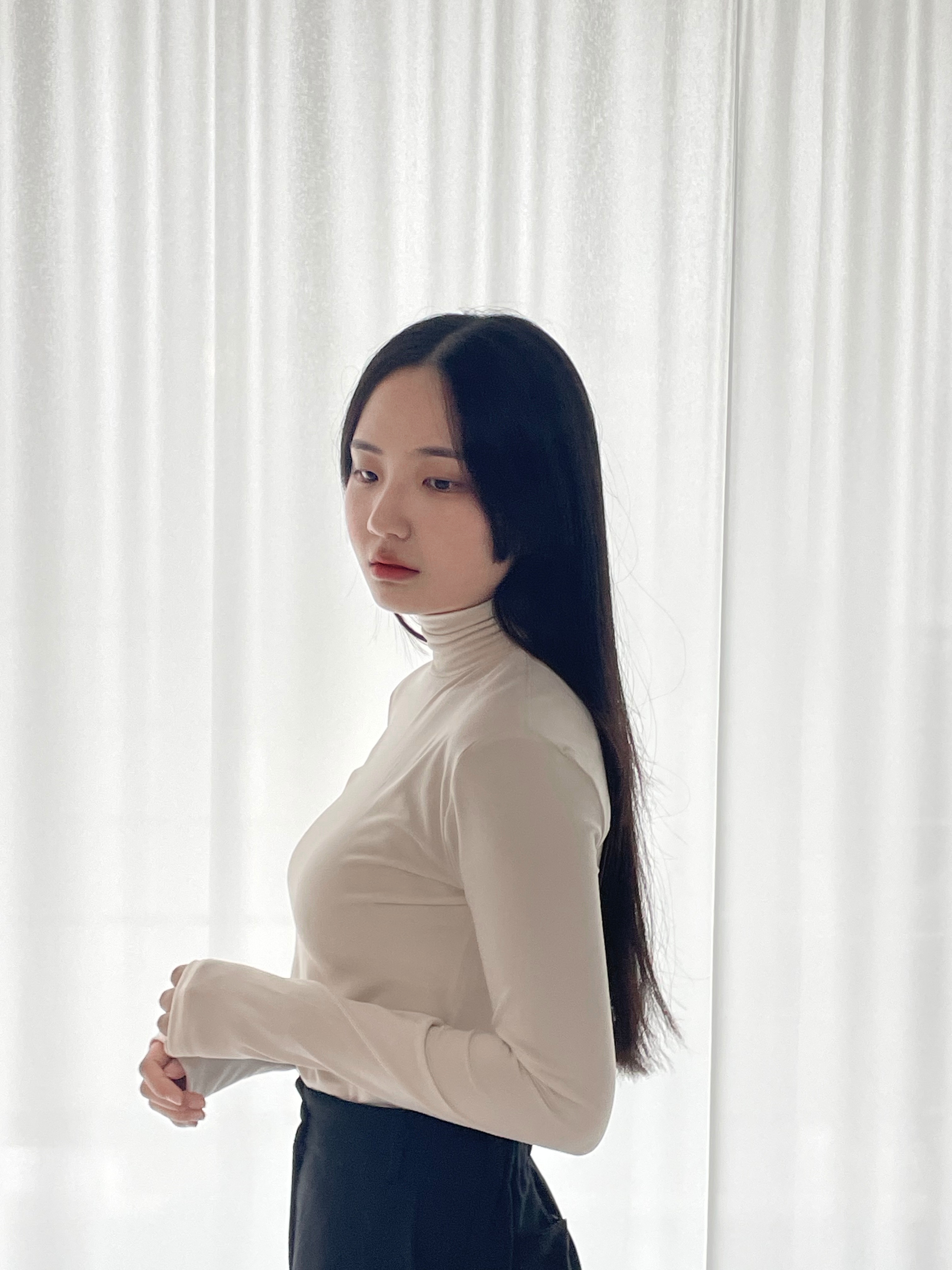 【비비】소프트 피치 스트레치 져지 탑