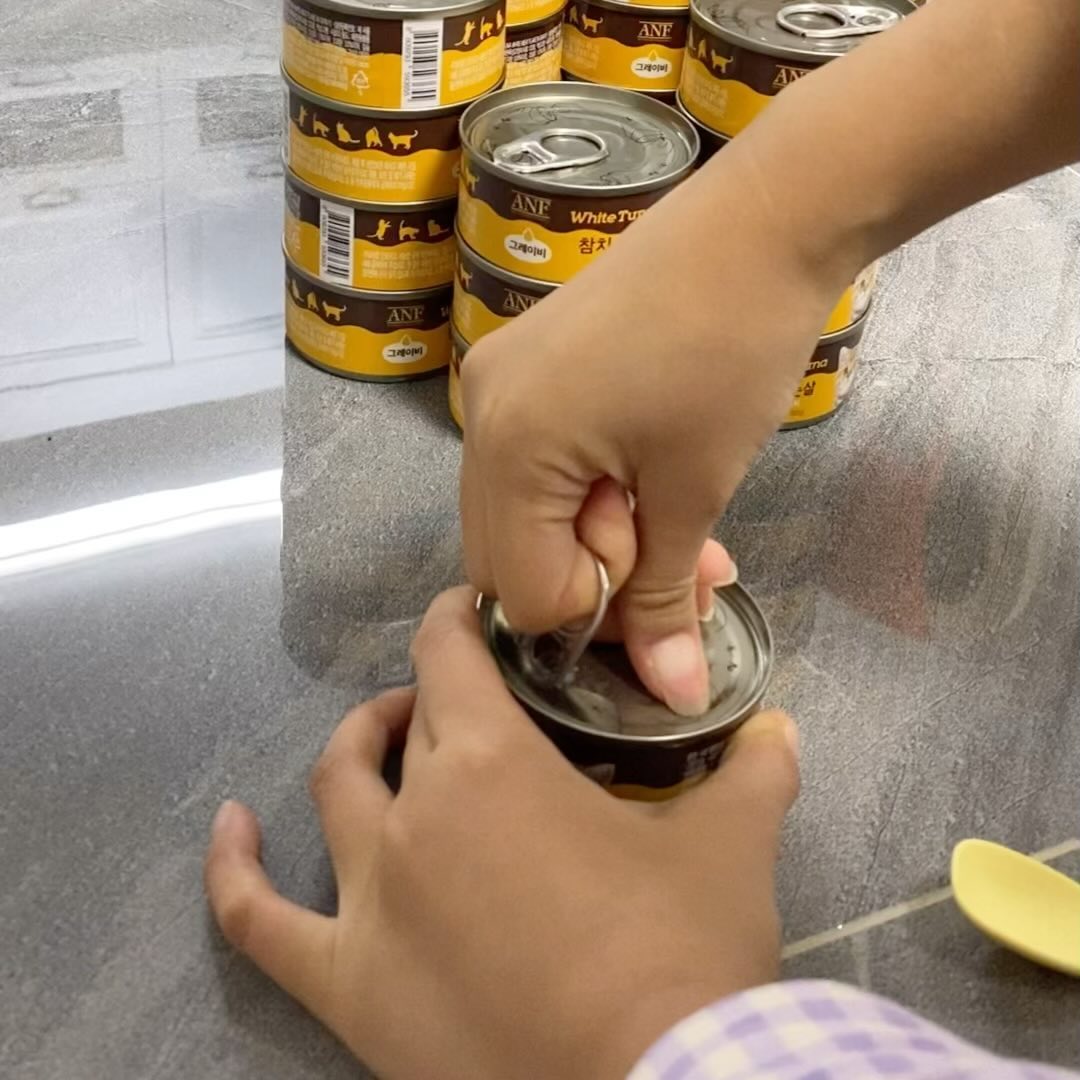 얼마전 ANF 크리스마스 이벤트로 받은 그레이비캔💗
만두는 생선파 냥이라 참치맛으로 받게 되었는데요, 그레이비캔이 국물이 많아서 국물파 냥이인 울 만두에게는 아주 딱 맞는 캔이였어요! 
평소 만두는 캔을 주면 건더기는 남기고 국물만 먹는데 이런저런 캔을 사봐도 국물이 많이 들어있는 캔을 찾기란 쉽지가 않더라구요. 그런데 요 캔은 뜯자마자 국물이 가득🥹..! 아니나 다를까 열심히 국물만 핥핥 중인 만두😅 
ANF그레이비 캔은 부산물 없이 딱 살코기 그대로 들어 있어서 많은 집사님들이 선호하시는 캔 중 하나인데요, 만두가 먹은 참치순살 맛 이외에도 참치연어, 참치게맛살, 참치새우가리비, 치킨순살 맛도 있답니다! 그 외에도 젤리타입, 무스타입으로도 나오는데요, 반려냥이의 취향에 따라 급여해보시는 것을 추천해드립니다☺️

고마워요 ANF💗 무려 24캔씩이나 보내줘서 겨울철 식량이 떨어질 걱정은 없겠다옹!!!🤣

#ANF #anf그레이비캔 #anf그레이비고양이캔 #고양이캔추천 #고양이습식추천 #ANF습식사료 #ANF습식 #고양이습식 #고양이그램 #집사선팔맞팔 #집사맞팔 #고양이집사맞팔 #고양이집사맞팔환영 #만두는만두
