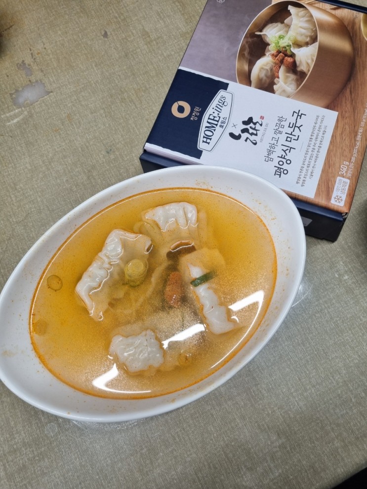 청정원 호밍스 능라도 평양식만두국 깔끔담백한 설선물추천