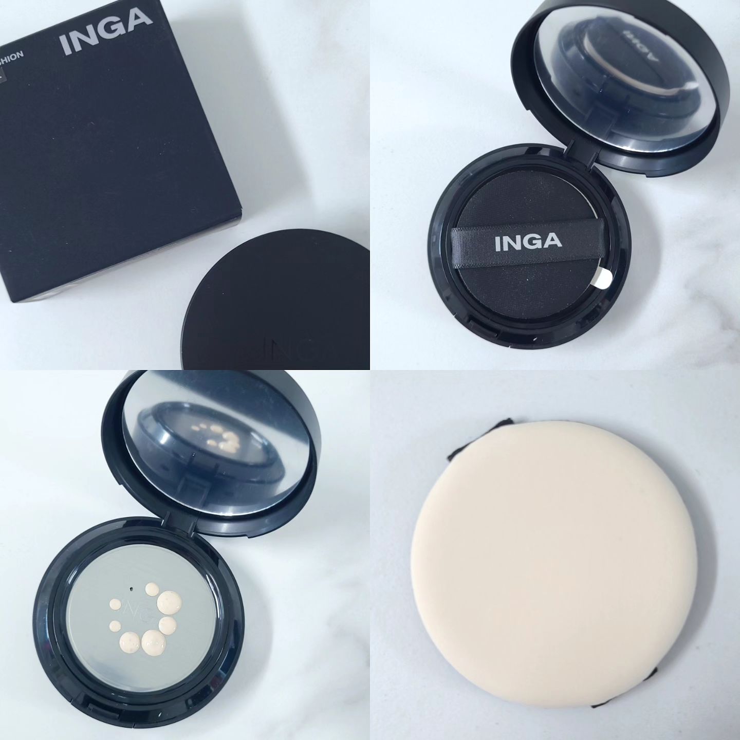#제품제공 inga_official

✔️ 잉가 타투쿠션 19N 라이트바닐라
SPF 35 PA++
15g / 25,000원

시크한 무광 블랙 케이스의 쿠션이에요! 사이즈는 적당하고 스테인레스 에어리스 타입으로 눌러쓰는 형식이라 위생적이에요

제형은 매트하고 커버력이 좋은편인데 무엇보다 모공커버가 잘되어서 제 맘에 들었어요🥰 타투쿠션 쓴 날에 엄마가 피부 왜케 좋아보이냐고 달라고 하셨답니다><

가장 밝은 라이트바닐라 컬러는 19호의 뉴트럴톤이라 웜쿨 안가리고 모든 피부톤이 사용할 수 있어요🌟
기존 컬러가 너무 밝게 나와서 살짝 리뉴얼되었다고 하니 참고하세요! 제 피부톤에는 자연스럽게 잘 맞았어요🙂
매트하게 마무리되는 편이라 지성분들에게 추천합니다! 건성분들은 기초를 탄탄히하고 사용해주세요‼️

✔️ 잉가 타투파운데이션 19N 라이트바닐라
30ml / 25,000원

타투쿠션과 컬러명이 같고 실제 색상도 동일했습니다!
 타투파운데이션은 스파출라를 이용해서 바르고 퍼프로 두드려줬는데 쿠션보다 지속력이 좀 더 좋게 느껴졌어요👍
시간이 지나면서 피부에서 자연스럽게 유분이 올라와서 그런가 처음 발랐을 때보다 더 자연스럽고 예쁘게 느껴졌답니다✨️

타투파운데이션도 모공커버가 확실히 되는편이라 자주 손이 갈 것 같아요😊

#잉가 #INGA #타투파운데이션 #타투쿠션 #파운데이션추천 #19호파운데이션 #19호파데 #19호쿠션 #뉴트럴쿠션 #쿠션추천 #매트쿠션 #매트파운데이션 #지성쿠션 #모공커버 #파데추천
