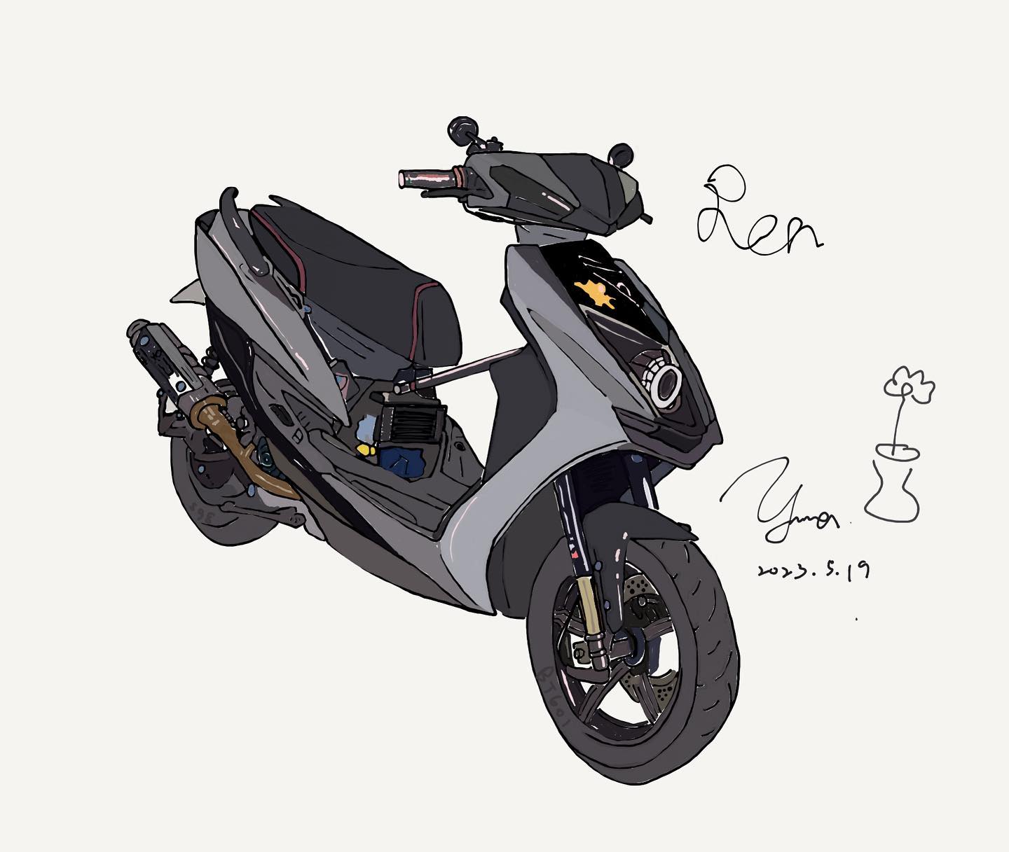 大改車難顧又難畫🥵
🛵 ren_01_22 的噗噗

#勁戰 #勁戰四代 #四代勁戰 #cygnusx #painting #paper #motorcycle #シグナス #シグナス4型  #yamaha #ヤマハ