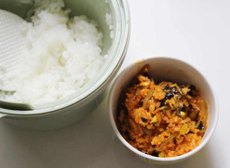 저당밥솥 칼로볼로 만든 맛있는 백미밥으로 다이어트비빔밥 만들기!