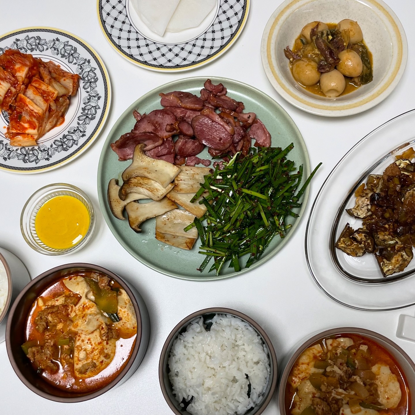 오늘저녁💚
#오리고기 
#어향가지