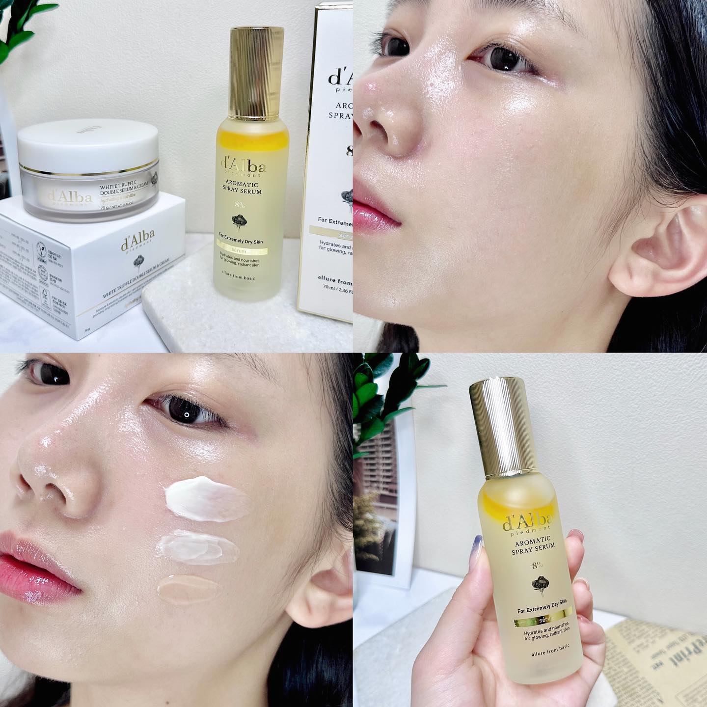 고급스럽고 윤기나는 피부광채 만들어주는 #달바 달바 반반크림&미스트세럼!✨

요즘 환절기로 인해 푸석푸석하고 생기잃은 피부가 고민이었는데ㅠㅠ
프리미엄 비건 뷰티 브랜드 달바의 스킨케어템으로 피부광명 찾았어요🫶

윤기와 광채가 더해져 더욱 고급스러운 피부결 연출이 가능해
여배우들도 자주 사용하는 스킨케어템 이라고도 하네요~?

✨ 올드머니 피부광채케어 STEP 1
환절기 피부광채 홈케어 첫번째 단계는 달바 비건 미스트 세럼 8퍼센트!

달바 비건미스트 8퍼센트는 국민미스트 라고도 하죠~? 누적판매량 2700만병 이상, 13만건 이상의 구매후기를달성한 고기능성 비건8% 항산화 세럼을 담아 한통으로 토너,세럼,에센스까지 한번에 바른듯한 프리미엄 고보습 올인원 케어가 가능해요!

정제수 대신 다마스크장미꽃수 72%나 함유하고 달바의 프리미엄 특허 성분들까지 들어있어 뿌리자마자 얼굴을 촉촉하게 감싸주더라구요!

완전 촉촉 고급스러운 윤기가 대박✨

✨ 올드머니 피부광채케어 STEP 2

환절기 홈케어 두번째는 달바 비건 더블 크림 예전부터 4통째 쓰고 있는 N병 공병템인데요!

유튜버 레오제이님과 달바가 함께 만든 제품으로 무려 뷰티어워드 7관왕을 한 제품이라고 해요👍

가볍고 촉촉한 아쿠아세럼과 쫀쫀한 인텐스 크림 2가지 제형이 한통에 들어있어서 그날그날 피부에 맞게 커스텀 케어 할 수 있는 4계절 만능템!

피부결이 너무 고급스러워보이고
요즘 올드머니룩에 물광피부 무조건인데

인간 올드머니 물광 바로가능이더라구요,,🤍

달바의 제품은 5성급 반얀트리 호텔 스파에서도 사용하는 프리미엄 스킨케어 템이라고 해요!

11월 1일부터 달바 제품을 활용해 프리미엄한 스파 프로그램까지 운영한다고 소식 접수🙌

관심있으신 분들은 방문해보세용!!ㅎㅎ💖

요즘 환절기로 인해서 건조로 푸석푸석하고 쩍쩍 갈라지는 피부 고민 있으신 분들! 지금 당장 달바로 고민해결하세요!!🫶

#달바 #dalba #비건 #프리미엄비건 #달바크림

#더블크림 #반반크림 #보습크림 #수분크림 #수분크림추천 #달바미스트 #달바미스트세럼 #달바미스트8퍼센트 #올리브영추천템 #올리브영크림 #올리브영달바 #올드머니스킨케어 #올드머니뷰티 #환절기피부 #환절기피부관리 #겨울수분크림 #보습크림추천 #겨울보습크림