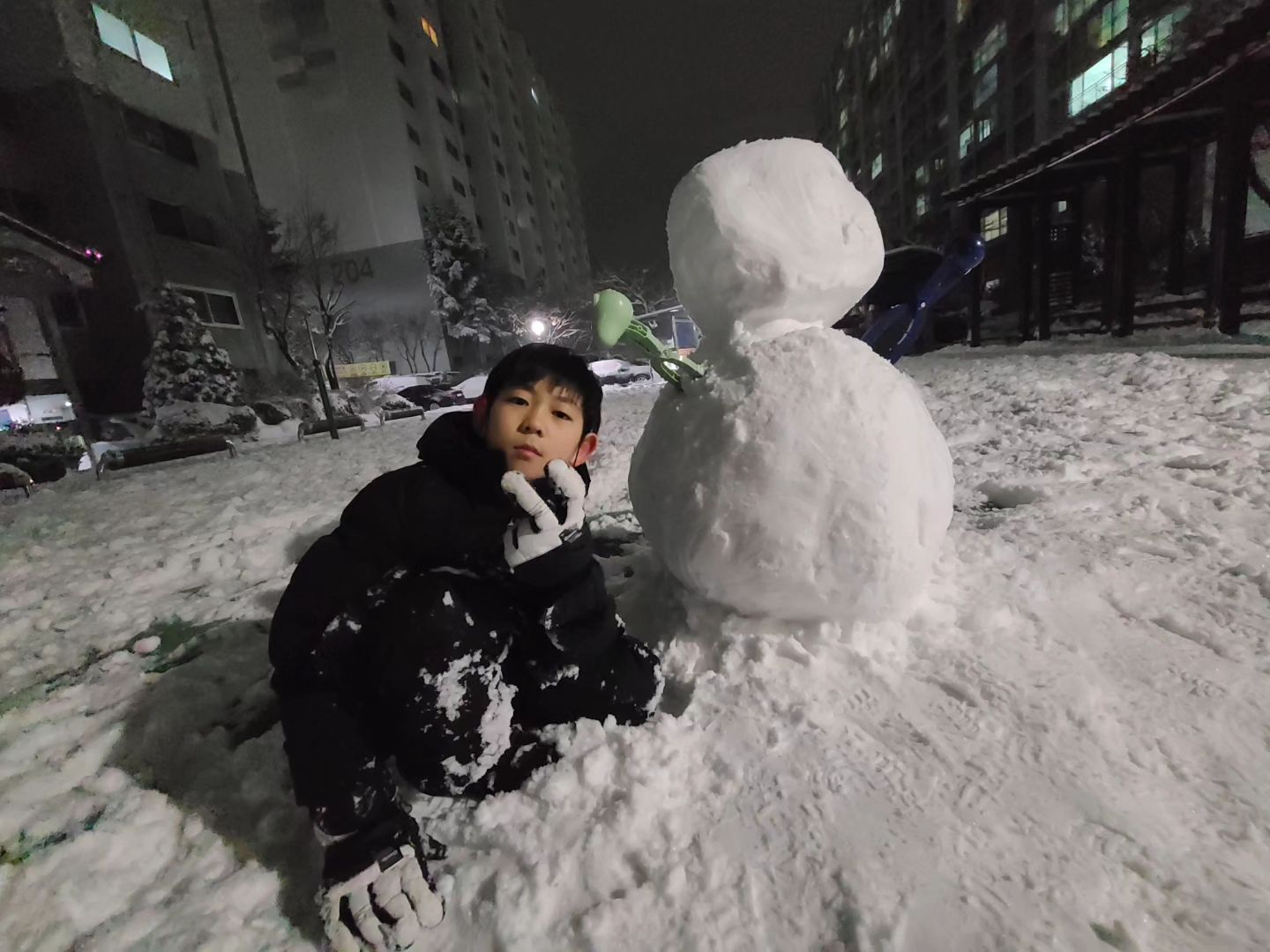 #눈오는날에는#눈사람만들기☃️ 
#어마어마하게내린눈#춥다