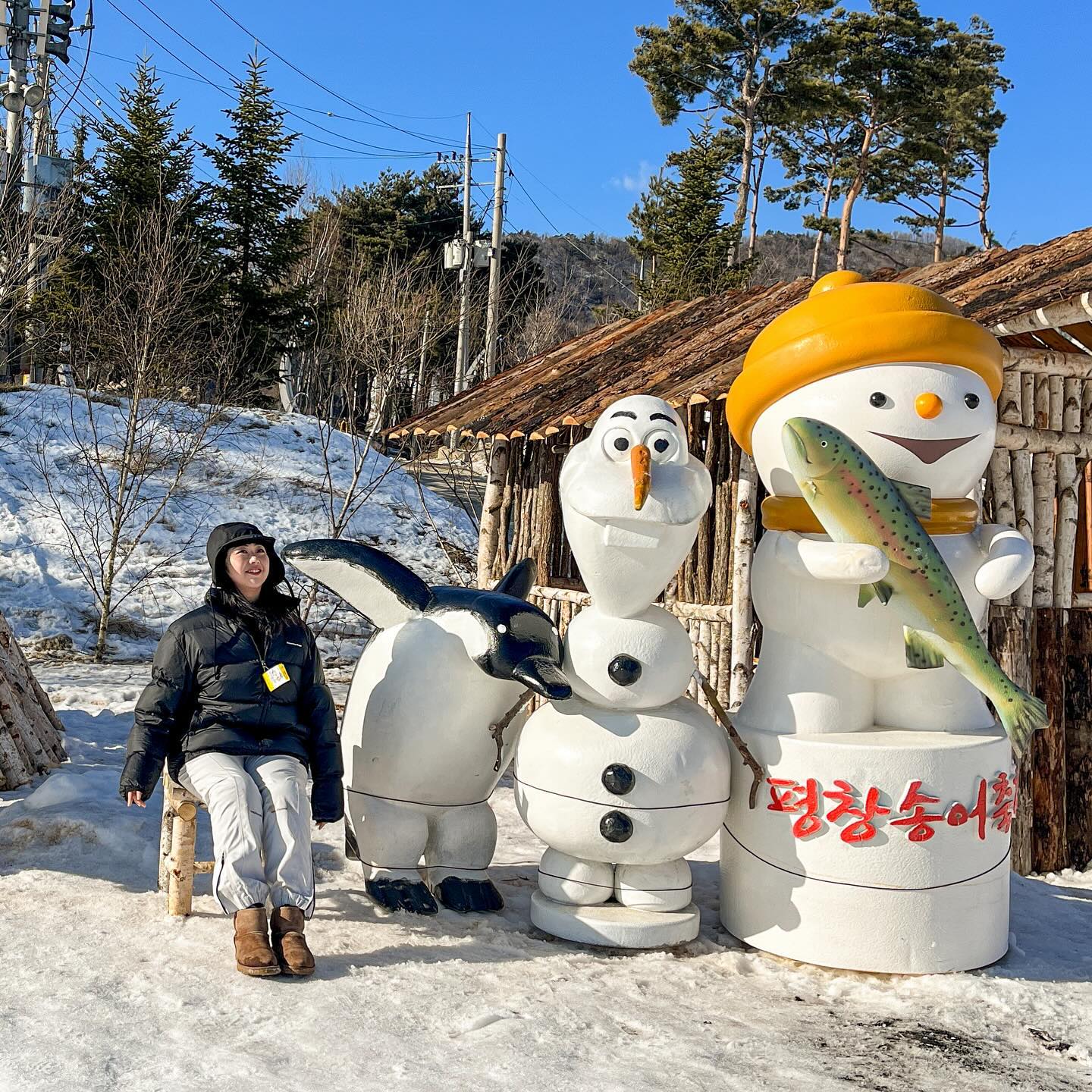 이번 주말 평창에서는 송어축제 다녀왔어요!
원래는 얼음 낚시 해보고 싶어서 간건데
사람도 너무 많고,, 얼음 낚시보다는
놀거리들이 더 재밌어보여서
종합권 끊고둘이서 신나게 놀다왔습니다😆

종합권 1인당 28,000원 내면
눈썰매,아르고,스노우래프팅,얼음카트,범퍼카,
썰매,스케이트,얼음자전거 총 8가지를 탈수있어요
이 중에수 눈썰매, 아르고, 스노우래프팅이 가장 재미있었고
우리집 신랑은 영상에서 보신것과 같이
얼음카트에 푹 빠져서 왔답니다..ㅋㅋㅋ
얼음카트가 생각 외로 퀄리티가 좋았어요!
카트 굉장히 빠르고 운전하는 재미가 쏠쏠함😋
지역축제라 어른들에게는 그렇게 재미있진 않을것 같아서 기대하지 않았는데 지이이인짜 잘 놀다 왔습니다
⠀
1월28일까지 한다고하니
강원도 가실때 들러서 종일권 뽕뽑고 가세요!!

주소: 강원도 평창군 진부면 하진부리 1289-80
(영동고속도로 진부ic 부근)
운영기간: 2023.12.29~2024.01.28
운영시간: 09:00~17:00
주차: 무료
(차가 많아서 만차였지만 길가에 주차할수 있었음)
⠀
⠀
#평창송어축제 #강원도평창 #평창놀거리 #송어축제