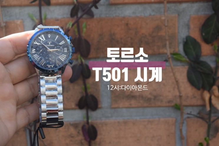 남자메탈시계 와치야 토르소시계 다이아몬드 디자인 추천 T501
