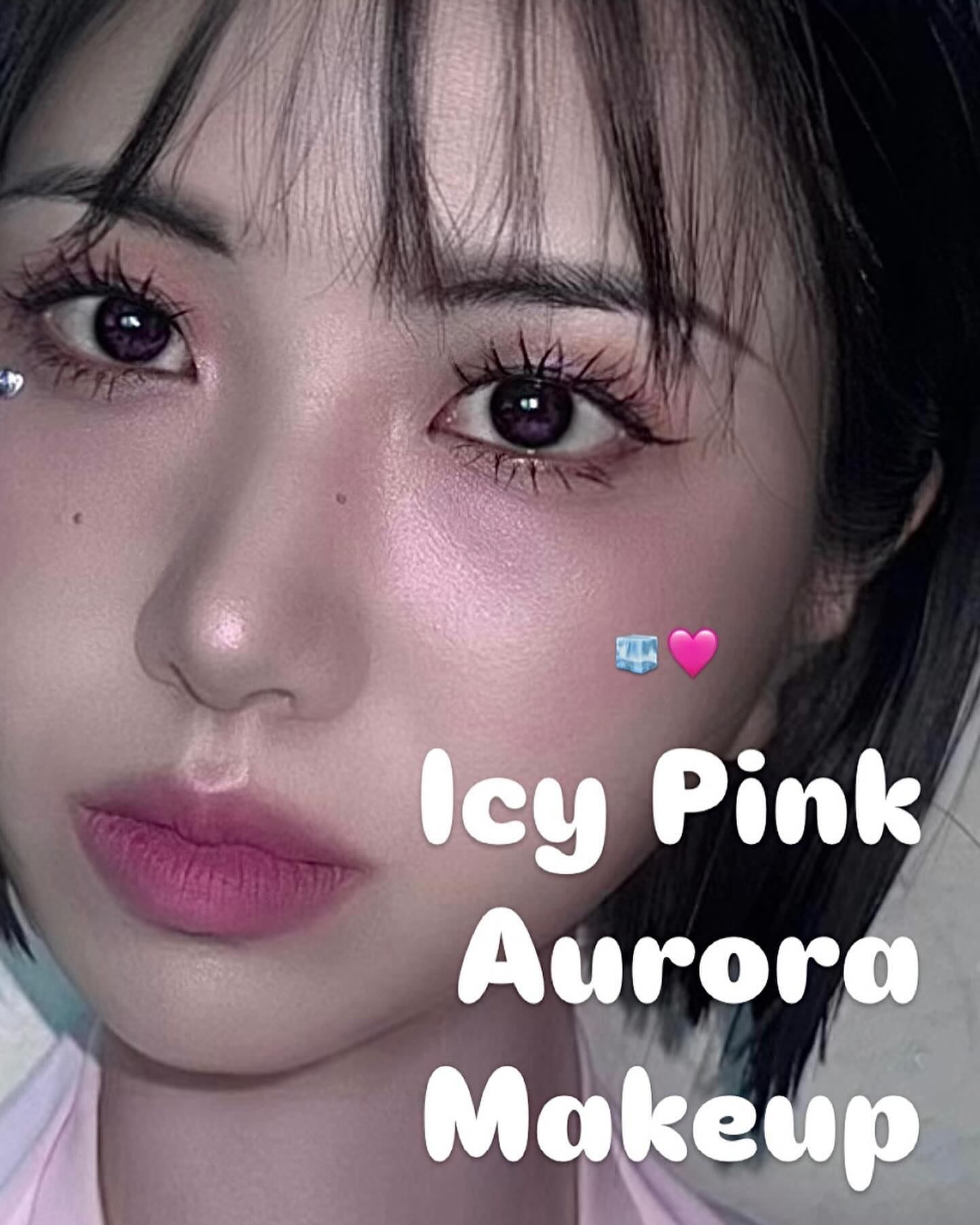 Icy Pink Aurora Makeup 🧊🩷
.
.
#초근접메이크업