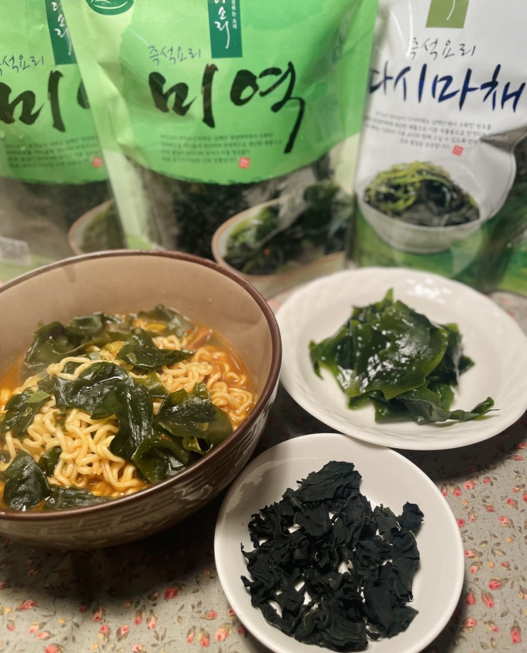 미역라면, 바다소리 즉석요리 완도 자른미역 & 다시마채