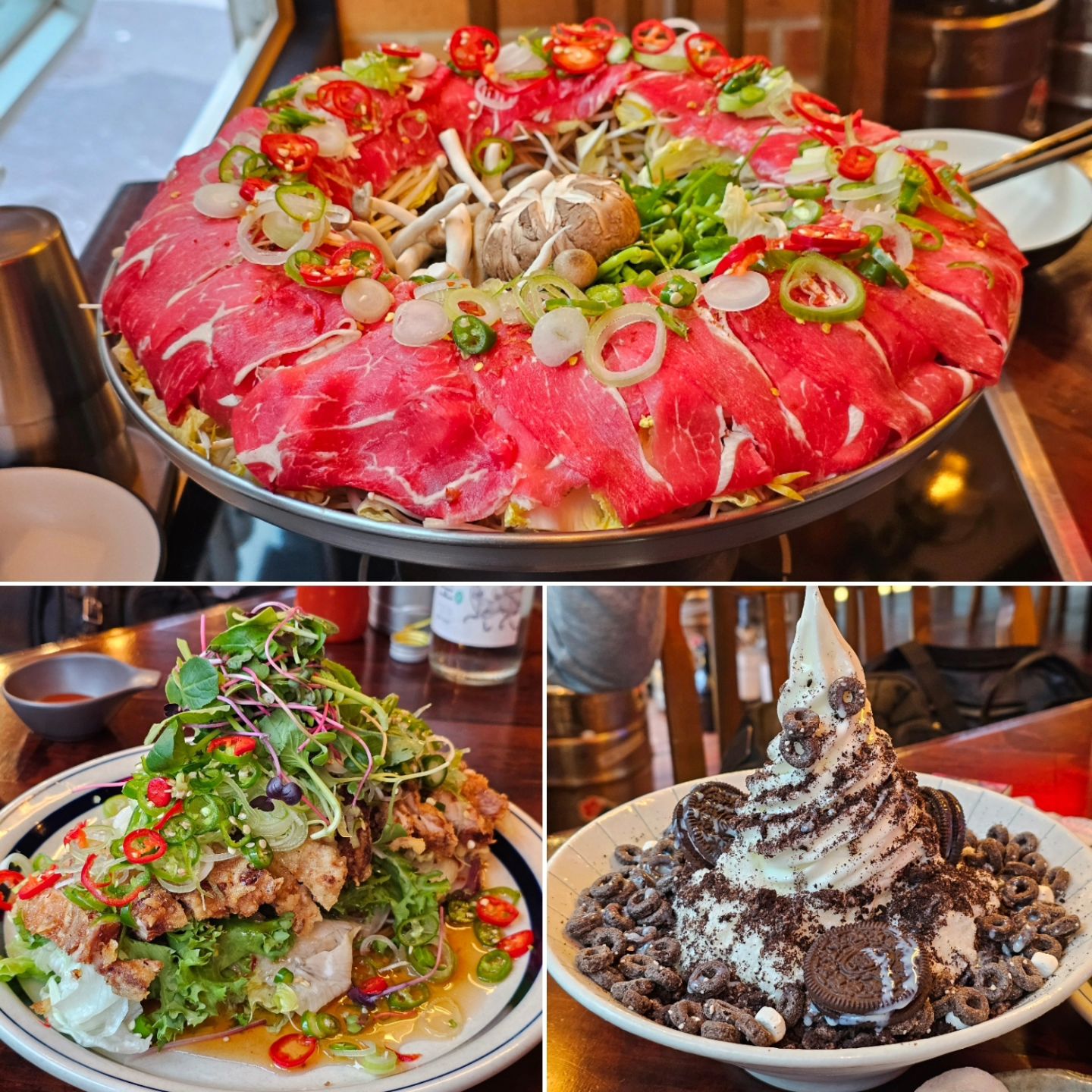 #사가정맛집 #봄술

최근에 방문했던 맛집 중에서 만족도 탑3안에 들었던 곳
워낙 샤브샤브를 좋아하기도 하지만 
메뉴, 공간, 서비스 등 모든 면이 맘에 들어버림😆

사가정역 1번출구 초역세권! 나오자마자 바로 보이는 위치👀
샤브온에서 운영하던 요리주점이라 샵샵은 믿먹!
시원한 통창뷰, 인테리어도 멋지고 창가좌석도 많고 넓고
블링블링한 조명 맛집이라 막 찍어도 사진이 잘 나옴📷
매장 내부에 있는 분리된 화장실은 우리집 보다 깨끗하고😂
깔끔하고 쾌적한 흡연공간도 있어서 흡연하는 분들도 안귀찮ㅋ

탐나는 샤브냄비에 너무 이쁘게 플레이팅된 샤브샤브와 유린기
이쁘기만 한 게 아니라 맛도 퀄리티도 장난아님🥹
잘 먹는 셋이 먹었는데도 배불러죽을뻔ㅋ

이 집이 그렇게 빙수를 잘한다길래 마무리로 시켜먹으려했던
오레오빙수가 갑자기 서비스로 등장🥹🥹 감사감사🫶
소프트아이스크림이 큼지막하게 들어있는 푸짐한 눈꽃빙수
딸기오레오, 오레오시리얼, 마시멜로우도 듬뿍😍
전문점보다 더 맛있는 #빙수맛집 킹정👍 

샵샵 파트너 친구랑 같이 또 가려고 각 재는 중 ㅎㅎ
무조건 재방문 100% 
ㆍ
ㆍ
#블로그협찬 #사가정봄술 #사가정샤브샤브 #사가정데이트 #사가정빙수맛집 #오레오빙수 #봄술얼큰버섯샤브 #봄술유린기 #유린기맛집 #중식당보다더맛남 #사가정역맛집 #사가정술집 #사가정요리주점 #요리주점봄술 #먹스타맞팔 #먹스타그램