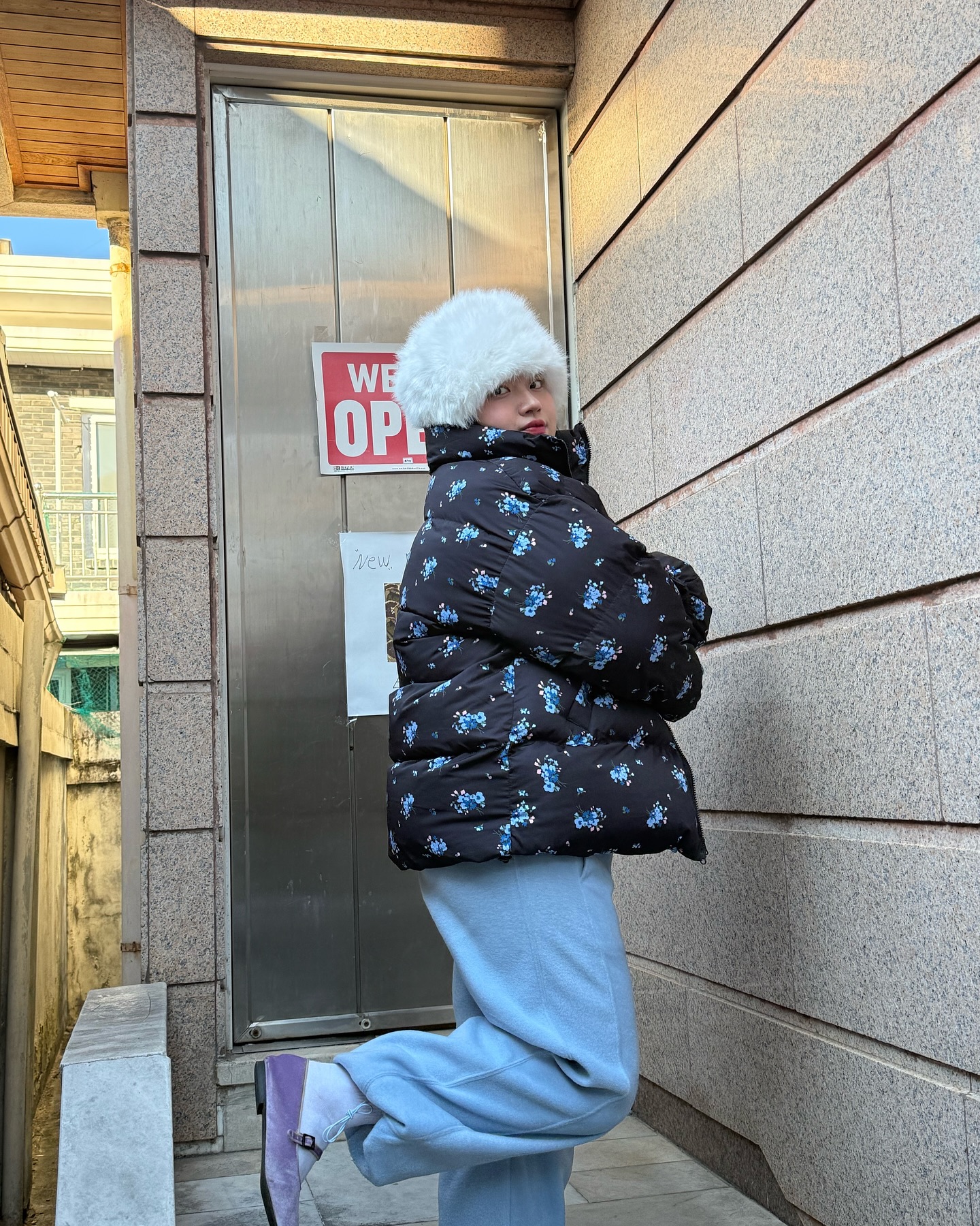 귀염뽀짝 플라워패딩🩵