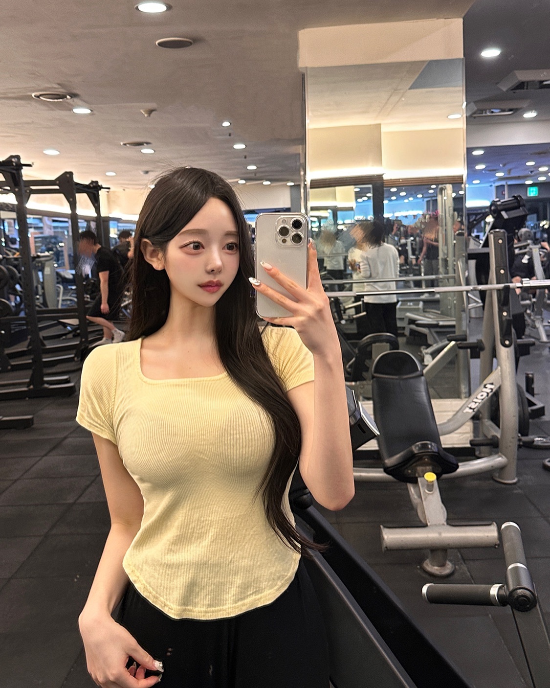 헬스장에 첨으루 화장하거온날 💦