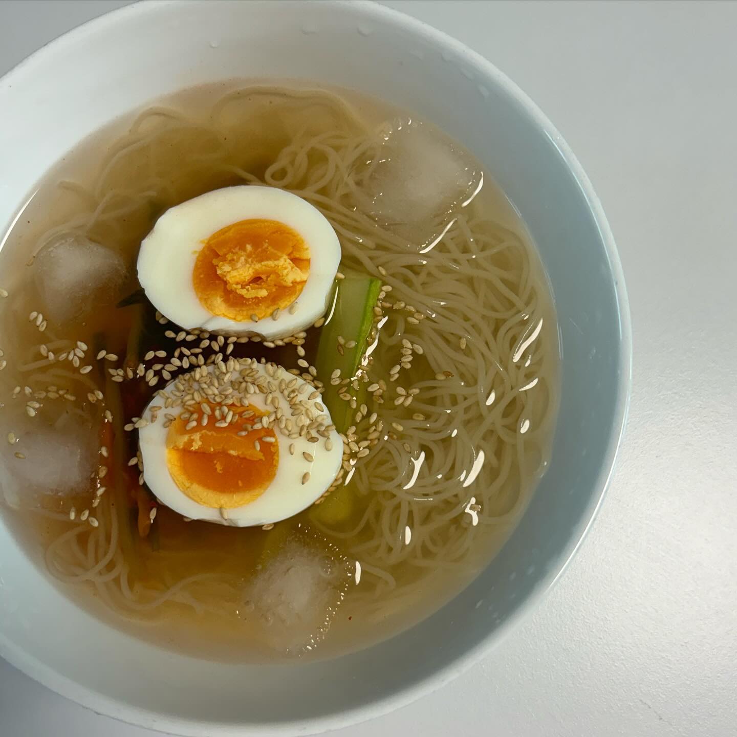95칼로리 열무냉면
#콩담백면 #동치미육수