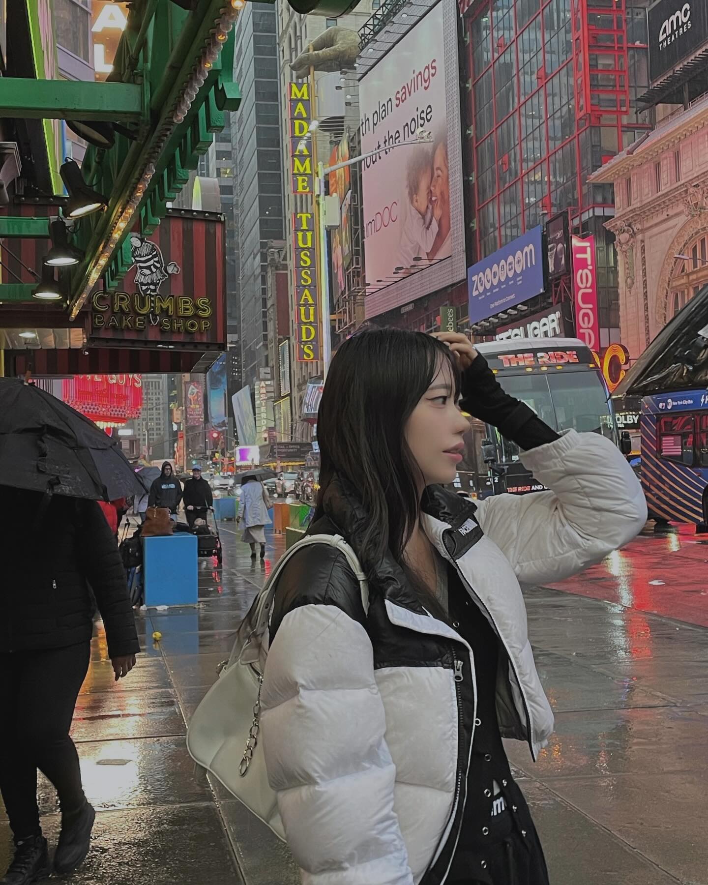 비오는 뉴욕 몸으로 만끽 ,, ,,,🌧️