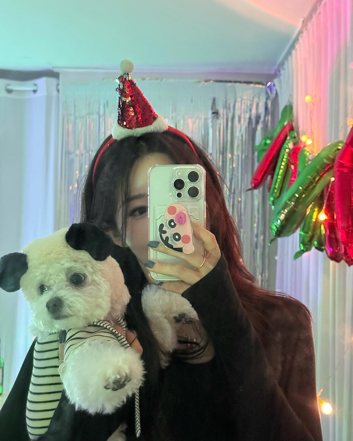 이모들한테 사랑만땅 행복가득 받은 누바오 ❤️🖤🤍