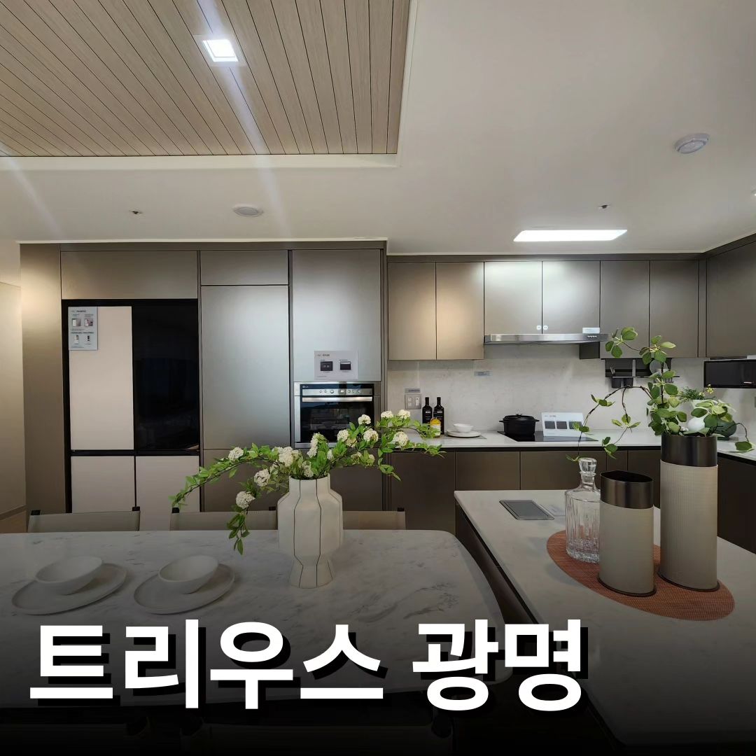 #트리우스광명

광명뉴타운 주택재개발 2R 구역 3,344세대 규모
대우건설, 현대엔지니어링, 롯데건설 컨소시엄
✨'트리우스 광명'✨
*지금 보시는 타입은 84B 타입입니다.

🎀2024년 입주로 빠르게 만나보는
2만 5천여세대 브랜드타운의 미래가치!

🎀7호선 광명사거리역 도보이용 가능
1호선, 서부간선도로 핵심 교통망 접근성 우수

🎀목감천, 스타필드부천, 이케아광명점,
아이파크몰고척, 광명롯데몰, 광명햇살광장 등

위치: 경기도 광명시 광명1동 12-2번지
규모: 지하3층~지상35층, 26개동 3,344세대
일반분양: 730세대(타워형 64%, 84타입 60%)
주차대수: 세대당 약 1.24대

🎉트리우스 광명 아파트의 자세한 분양정보와
모델하우스 예약 문의는 1551-7522
대표 번호로 상담 가능합니다 :)

#광명시 #광명트리우스 #광명아파트
#광명이케아 #광명맘 #광명사거리
#광명시장 #광명인테리어 #광명동
#광명역 #광명사거리역 #광명가볼만한곳
#광명네일 #광명카페 #일월이십이일월요팅