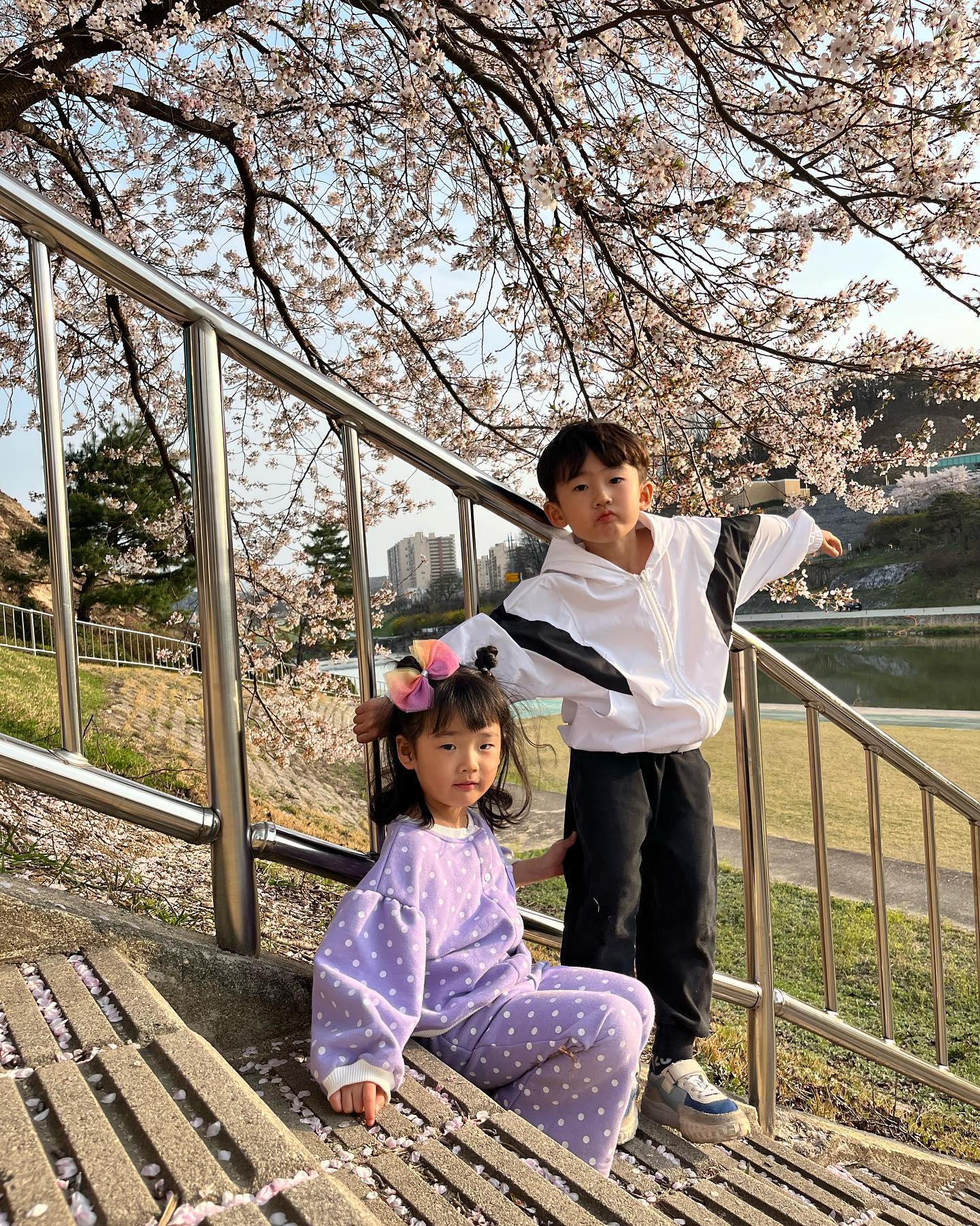 #영주나들이
#벚꽃구경
#서천둔지

날씨 좋고ㅎ
오랜만이 몽실이랑 신나게
산책도 한 날!
우리 애들은 넘 예쁘고 ㅎ

#영주 #경북 #경북맘 #도치맘
#6세 #8세 #육아맘 #육아일상