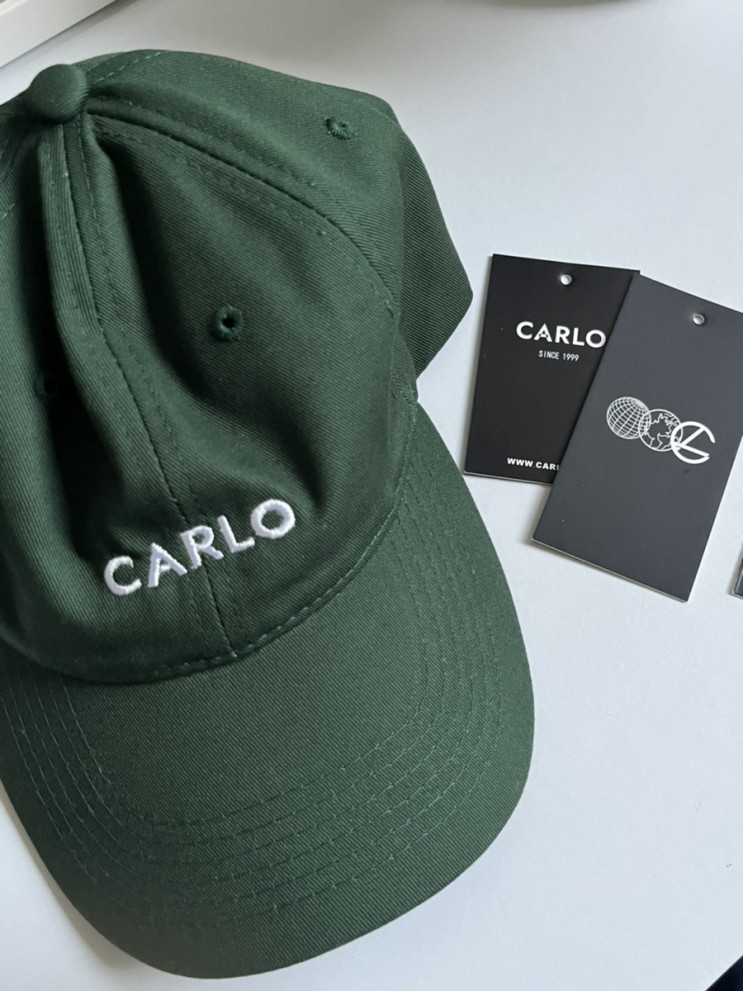 [까를로CARLO] 친환경 의류 브랜드 · 친환경 원단 모자 :: 까를로 로고 볼캡 · 그린