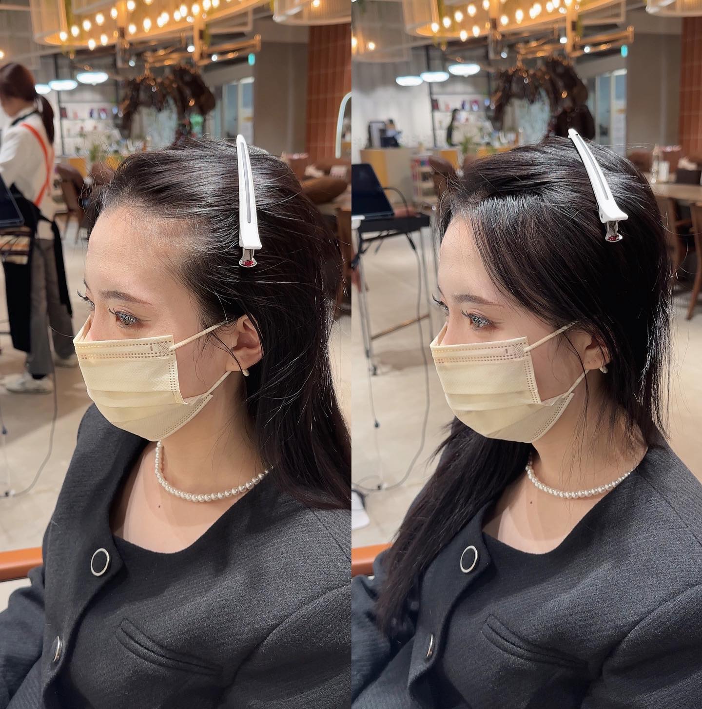 M자 커버 잔머리컷
잔머리펌을 할 경우엔 좀 더 자연스러운 기장설정과 확실한 고정력으로 연출 가능해요!

얼굴형과 이마폭에 따라 다른 디자인 들어갑니다:)

#운양동미용실 #김포미용실
