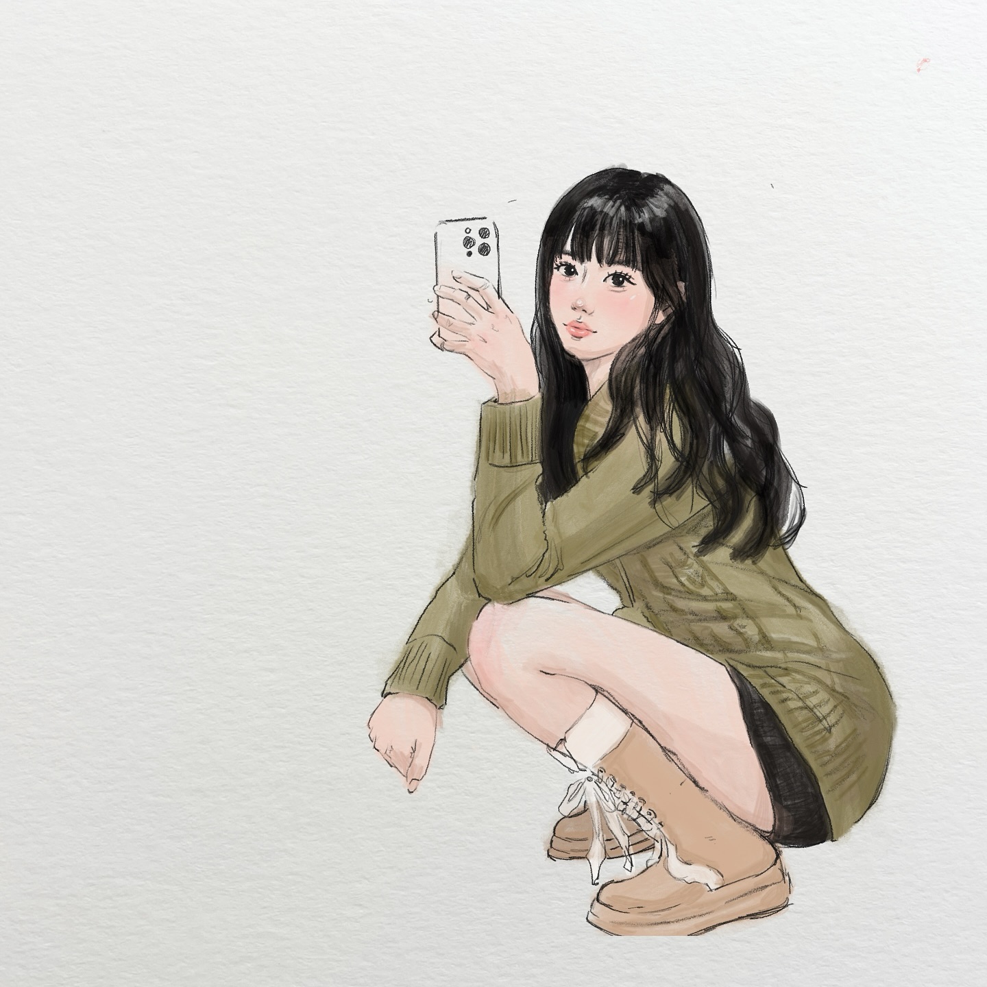 대충 밤에 조금 끄적여봐따 🙈🙈
그림적 허용 😚😚