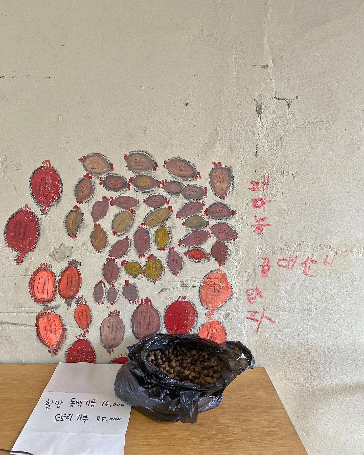 선흘리 마울에 
할머니들 그림전시회가 열려서 
다녀왔어요.

“ 나사는집“ 
마을을 돌아다니며, 그림을 구경하는데
그림을 보는 동안 잘 그렸다를 떠나, 
마음이 따뜻해지는 시간이었어요.

부농을 좋아하는 할머니
소를 좋아하는 할머니
시집와 다같이 살던 집에 이젠 혼자 사신다는 할머니

전시회는  1/14일까지 연장되었다고 해요.
주변에 비건책방, 카페세바 ..등등 
갈 곳도 많으니 한번쯤 구경 가보시는거 추천해요.
ʕᵔᴥᵔʔ