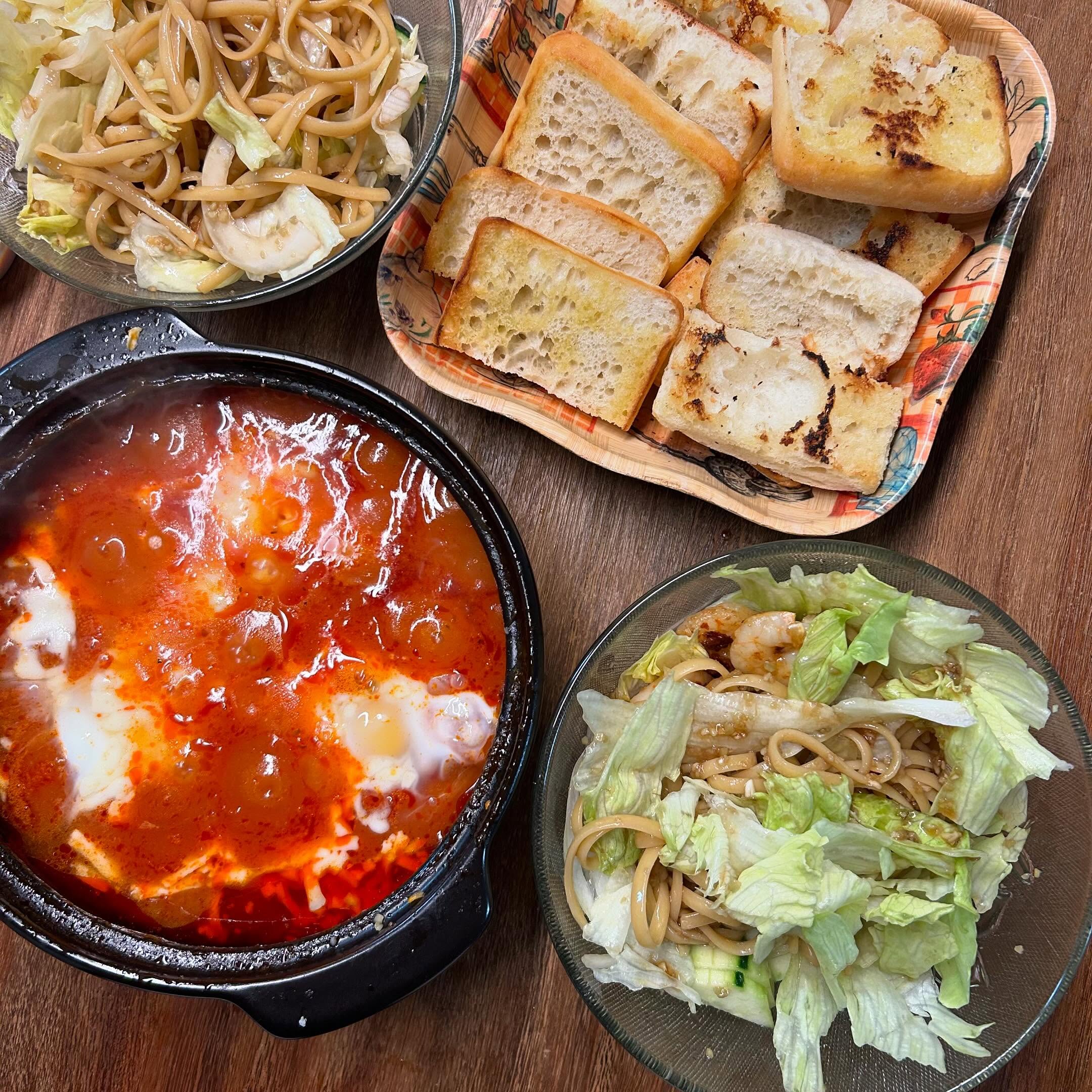 집에서 해먹는 #에그인헬 #샐러드파스타
